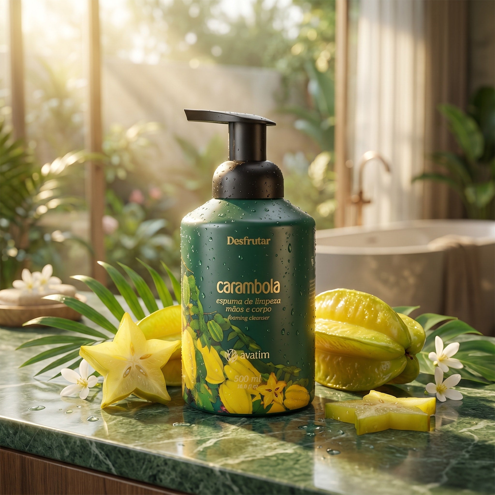 Avatim Espuma de Limpeza Mãos e Corpo Carambola 500ml Desfrutar