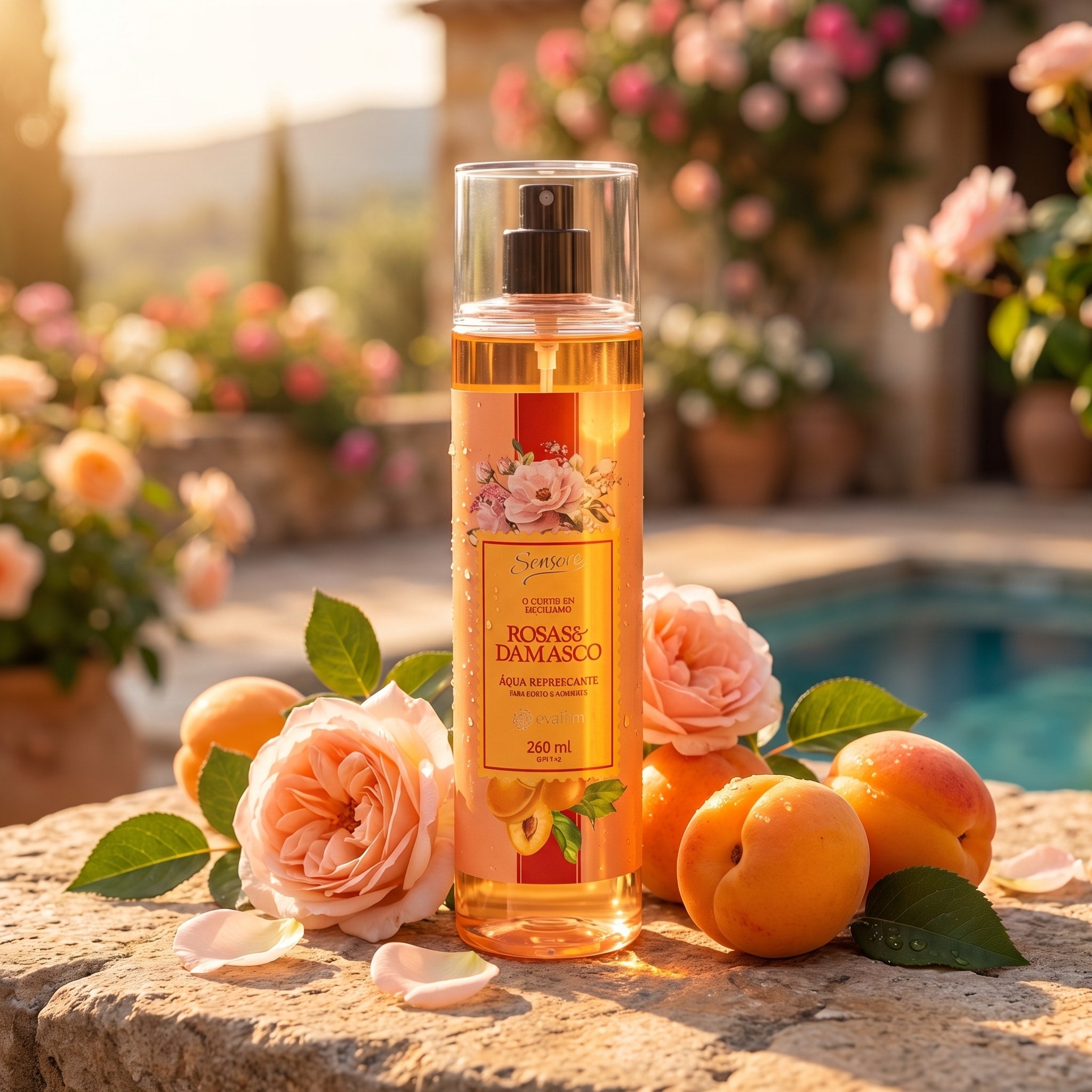 Avatim Água Refrescante para Corpo e Ambiente Rosas & Damasco 260ml Sensore
