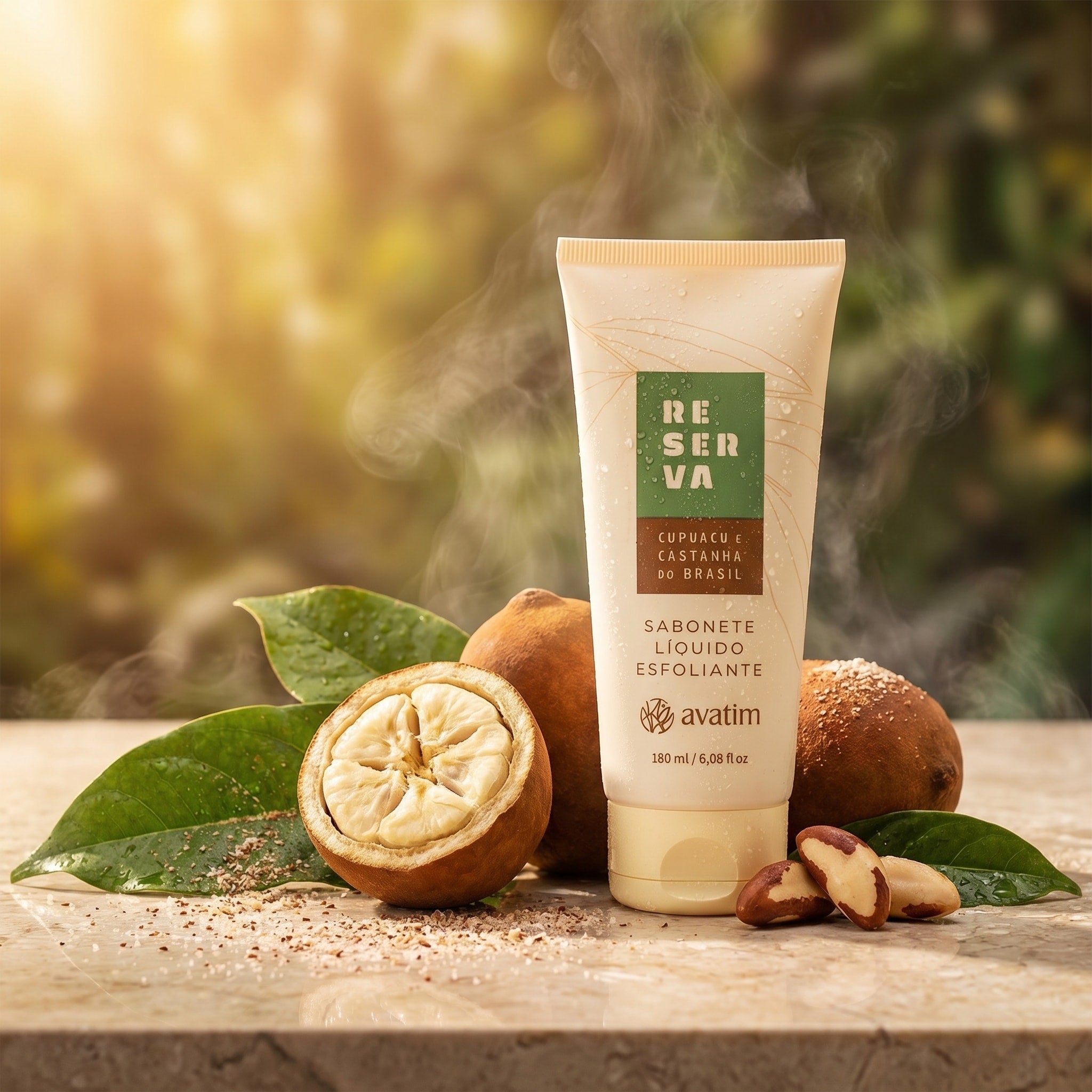 Avatim Reserva — Sabonete Líquido Esfoliante Cupuaçu & Castanha do Brasil 180ml