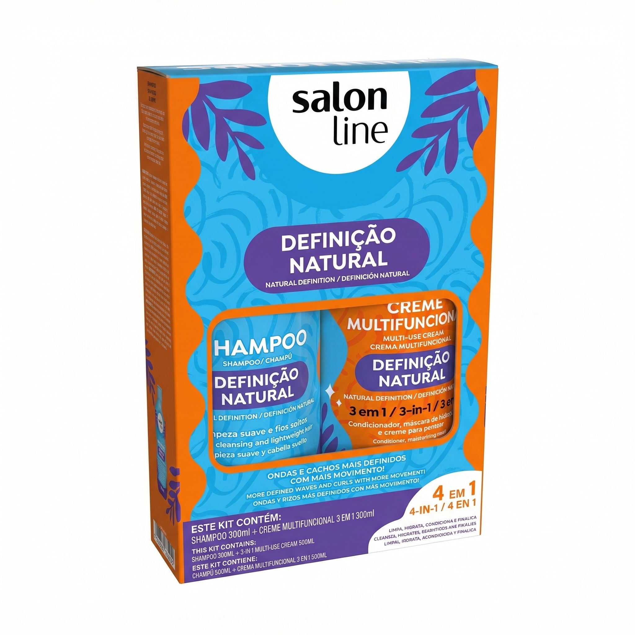 Salon Line Definição Natural Kit Shampoo + Creme Multifuncional 300ml