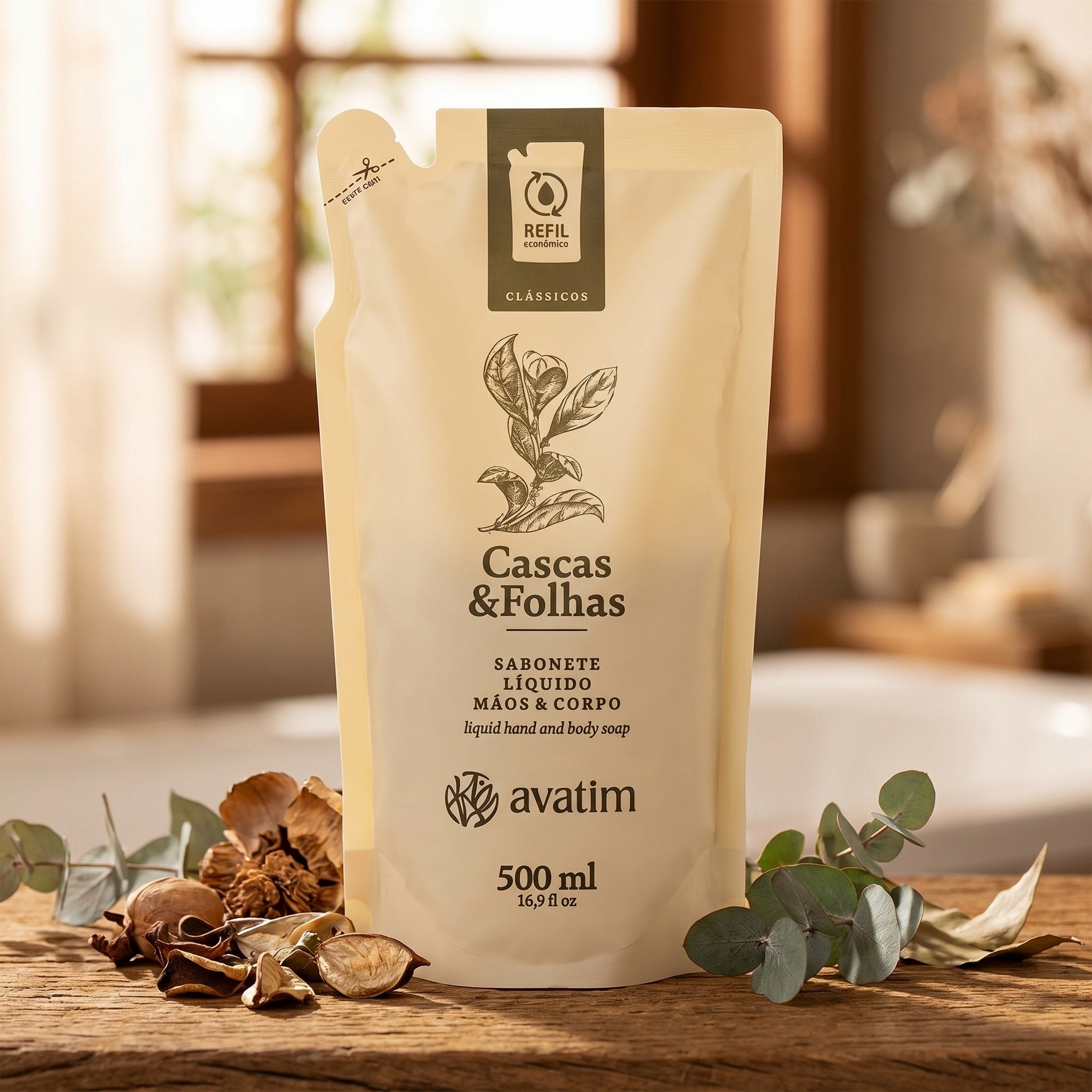 Avatim Refil Sabonete Líquido Cascas & Folhas 500ml