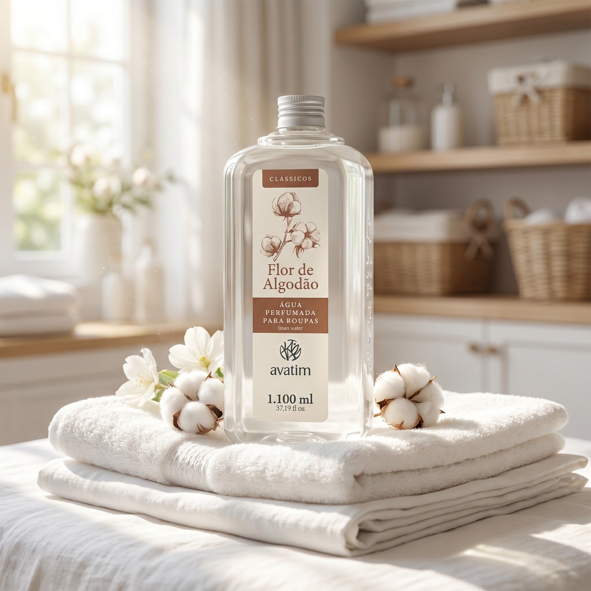Avatim Água Perfumada para Roupas Flor de Algodão 1100ml