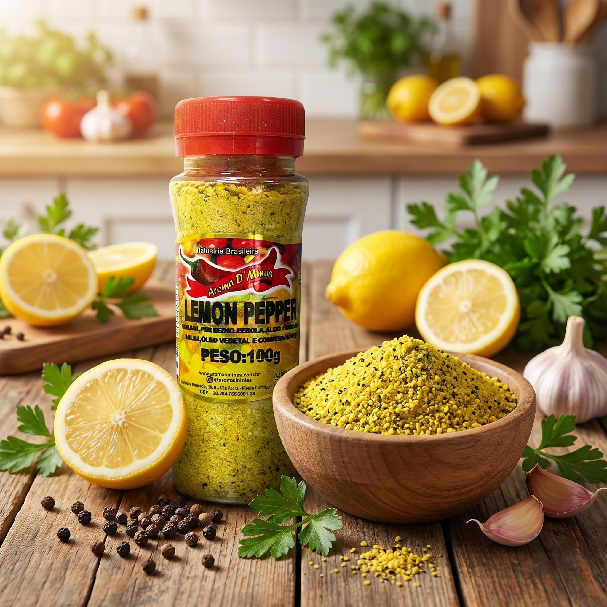 Aroma D’Minas Lemon Pepper Frasco 100g