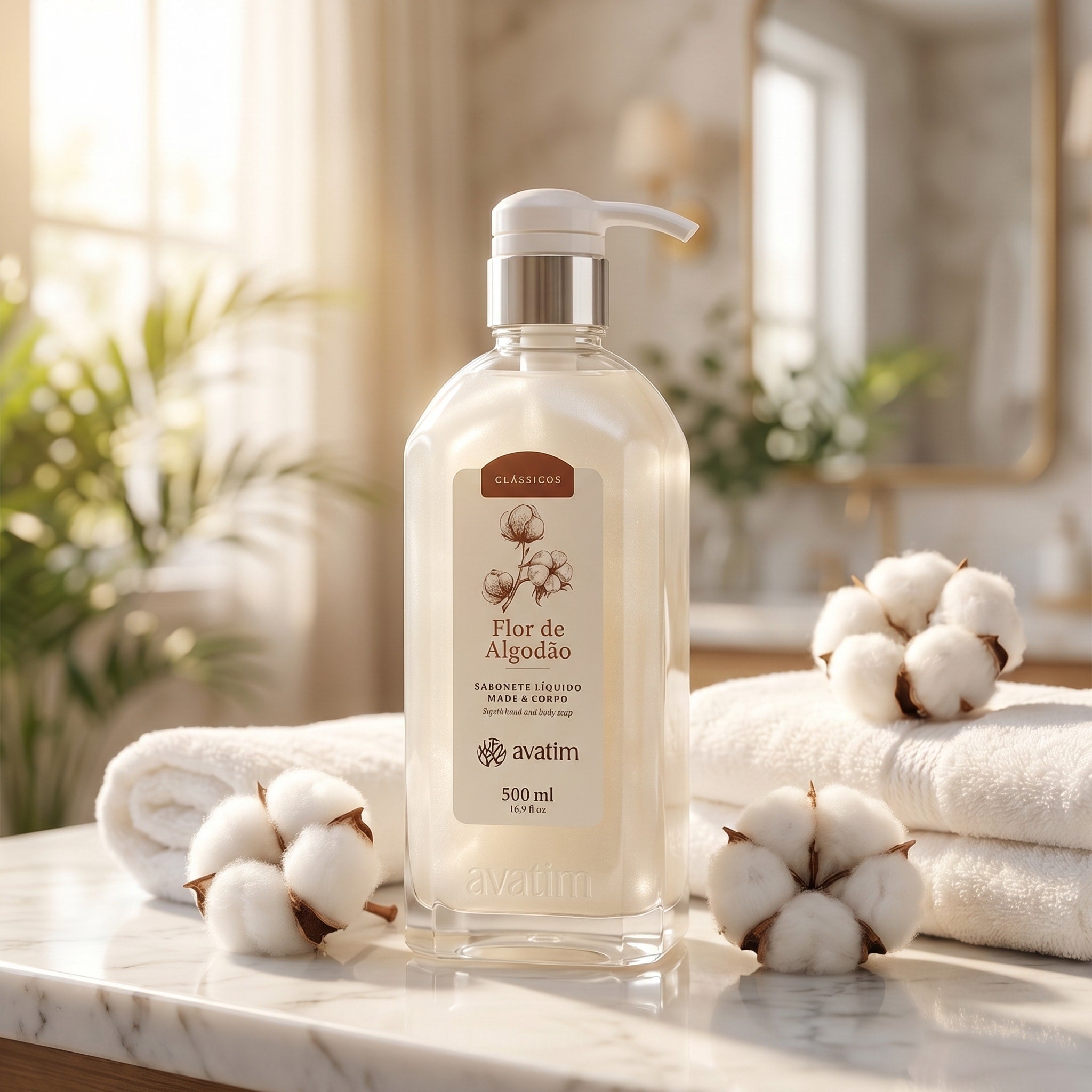 Avatim Sabonete Líquido Flor de Algodão 500ml