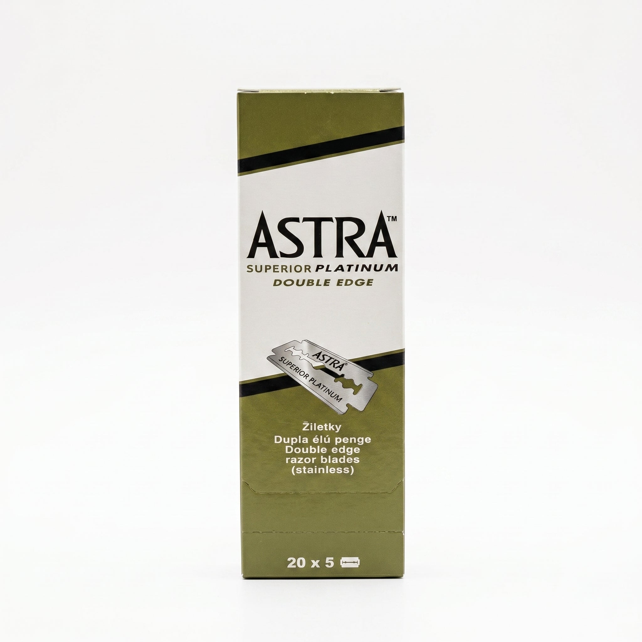 Astra Superior Platinum Lâminas Double Edge 100 unidades (20 × 5)