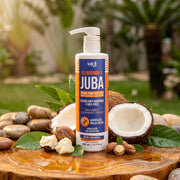 Creme de Pentear Blindando a Juba Widi Care: frasco entre cocos, karité, macadâmias e pedras