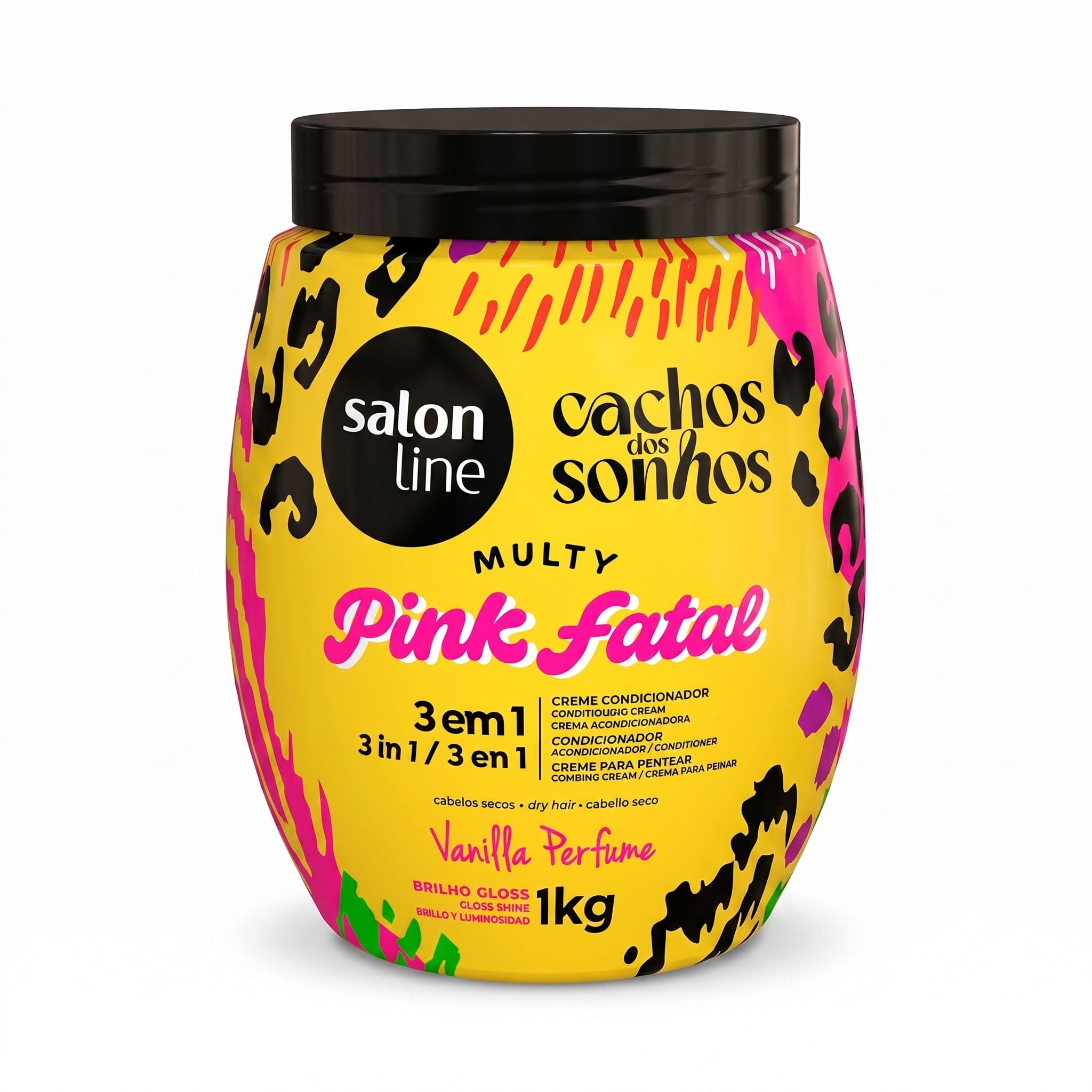 Salon Line Cachos dos Sonhos Pink Fatal Creme Multifuncional 3em1 1kg