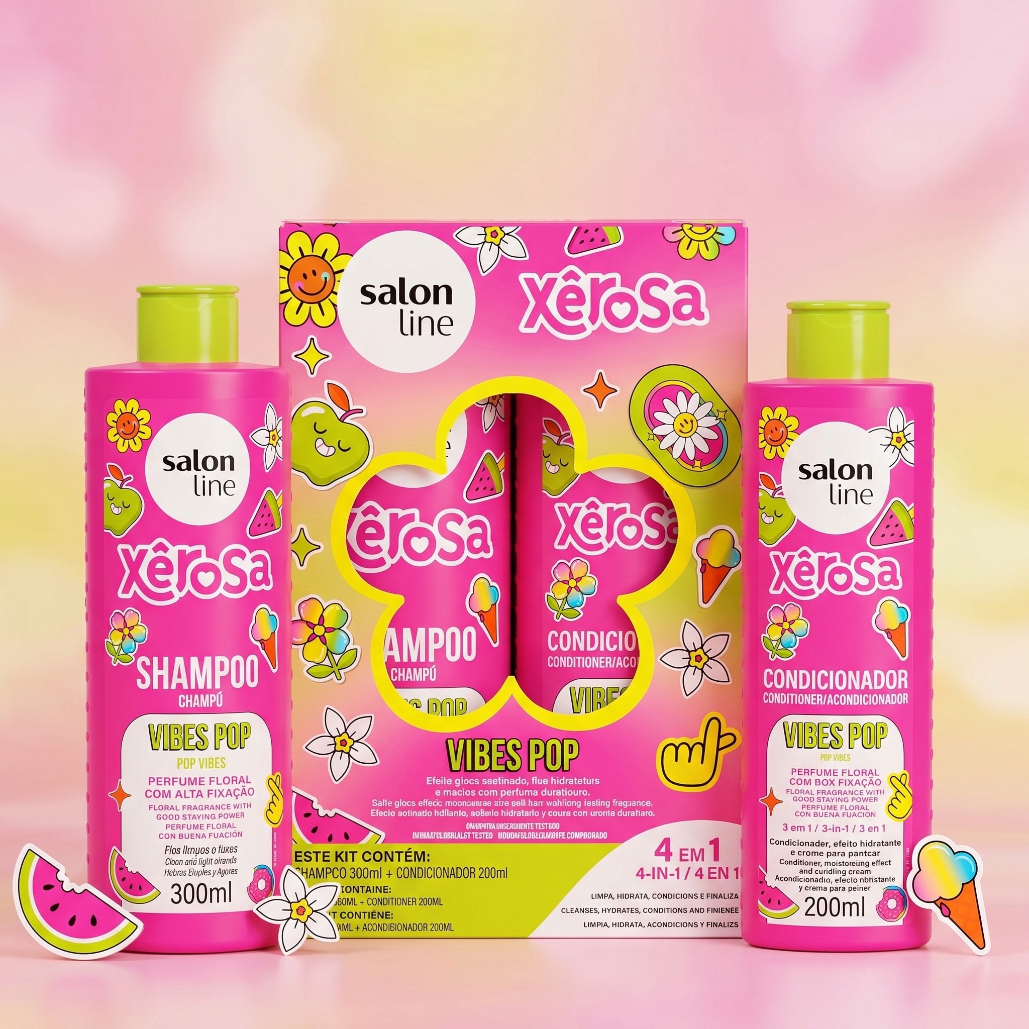 Salon Line Xêrosa Vibes POP Kit Shampoo + Condicionador 300ml + 200ml