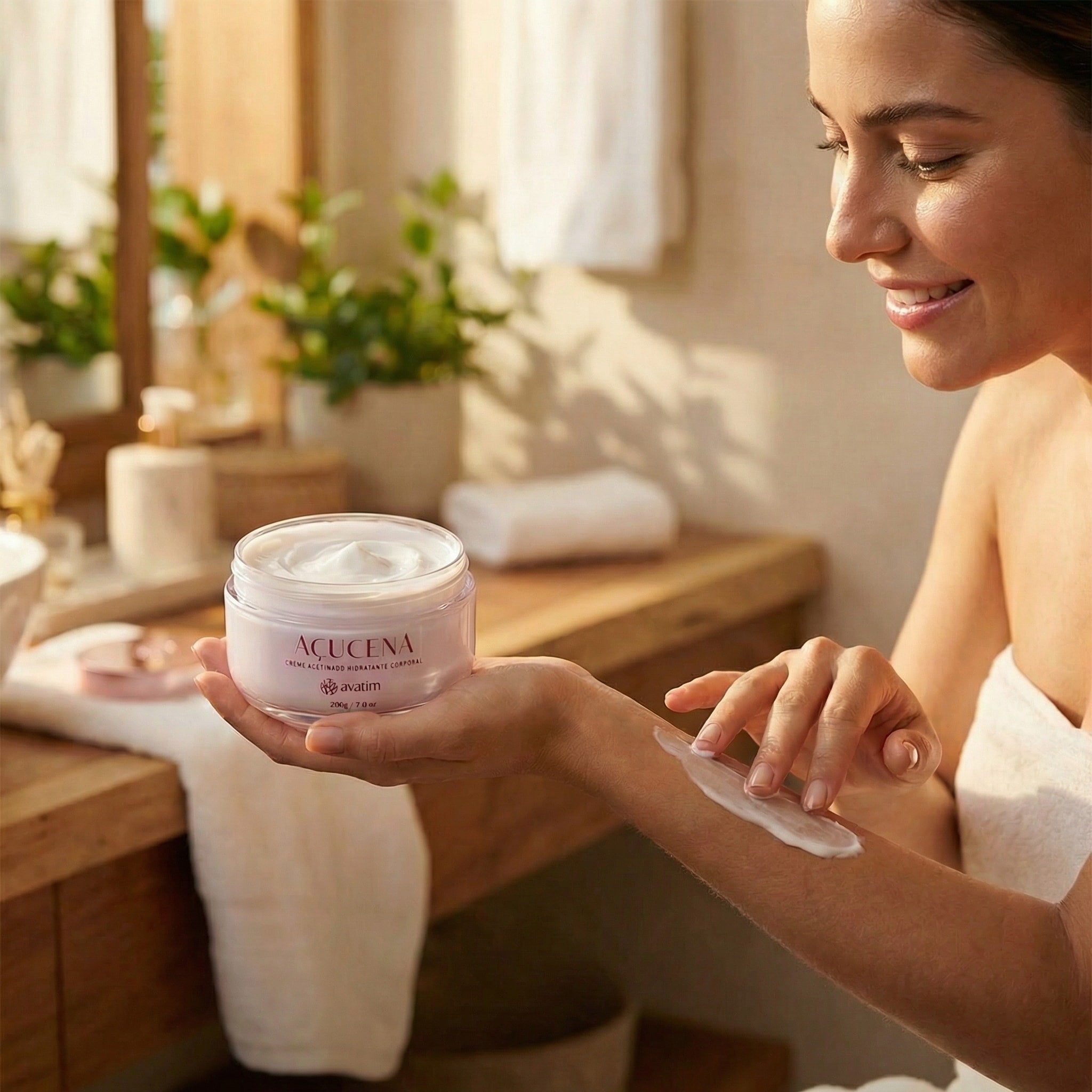Avatim Creme Acetinado Hidratante Corporal Açucena 200g