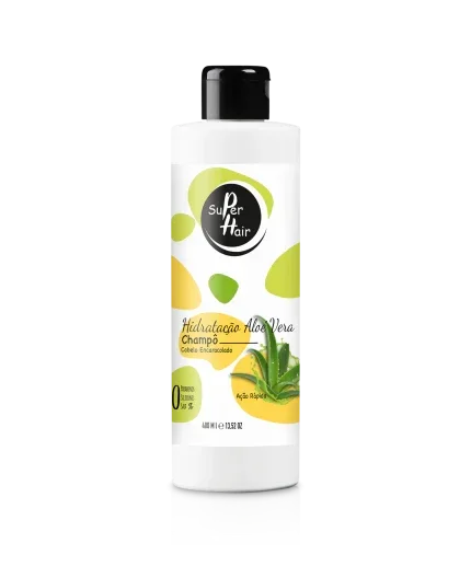 Super Hair Hidratação Aloe Vera Cabelo Encaracolado Shampoo 400ml - Ilha dos cosméticos
