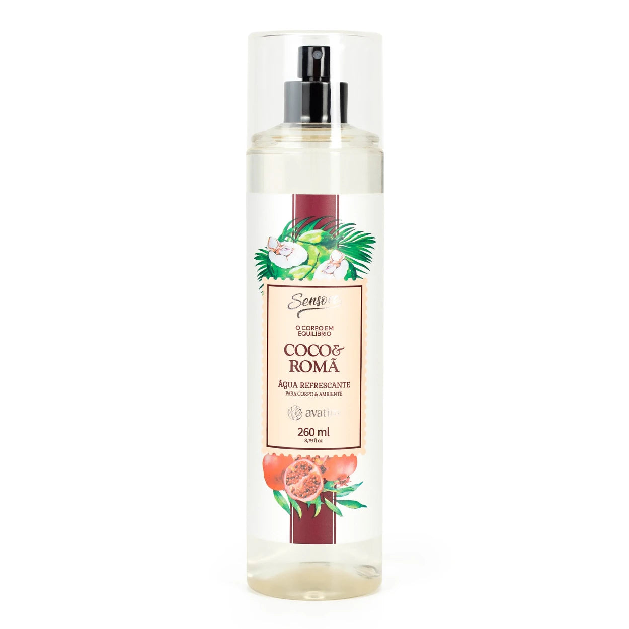 Avatim Água Refrescante para Corpo e Ambiente Coco & Romã 260ml Sensore