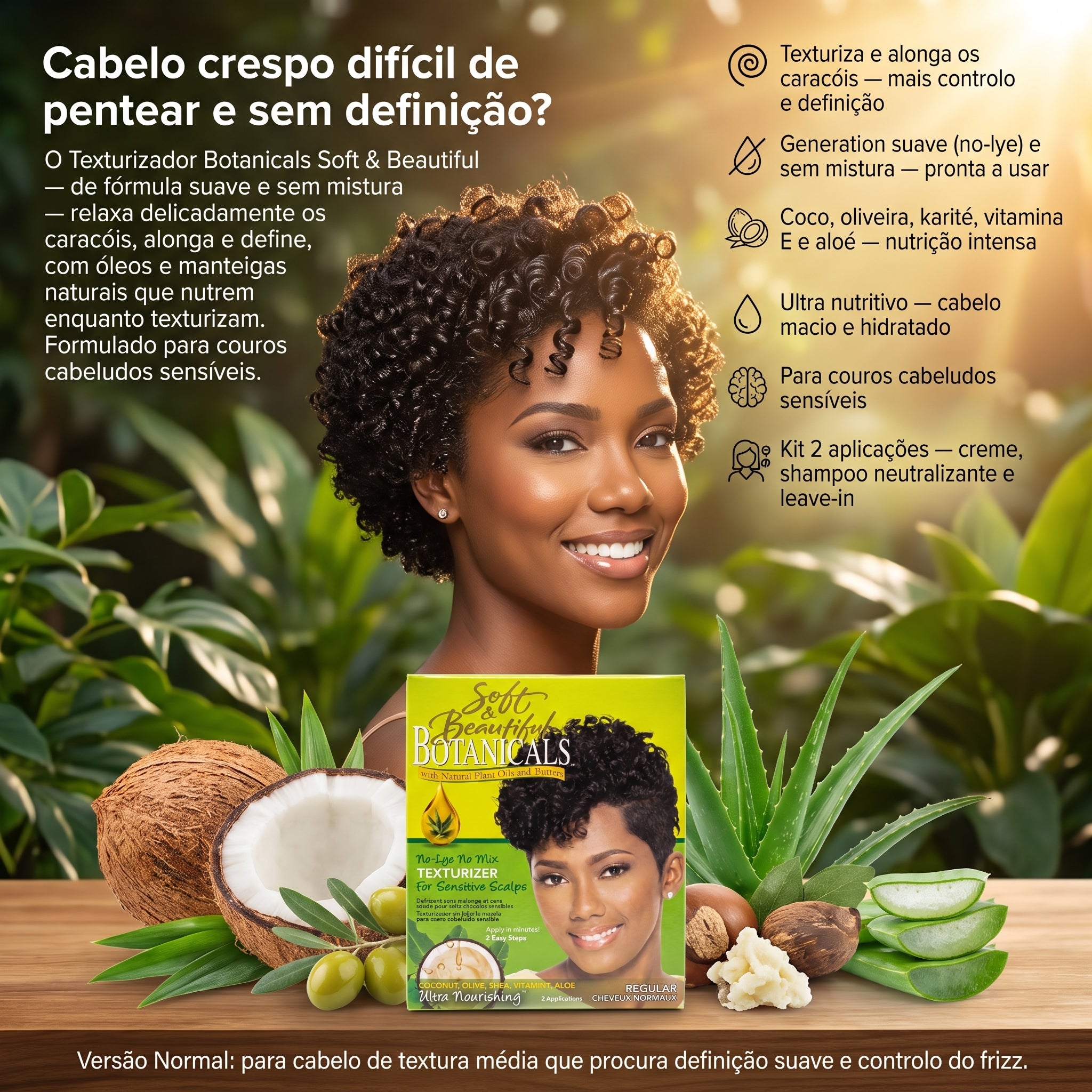 Soft & Beautiful Botanicals Texturizador Normal 510g (2 Aplicações)