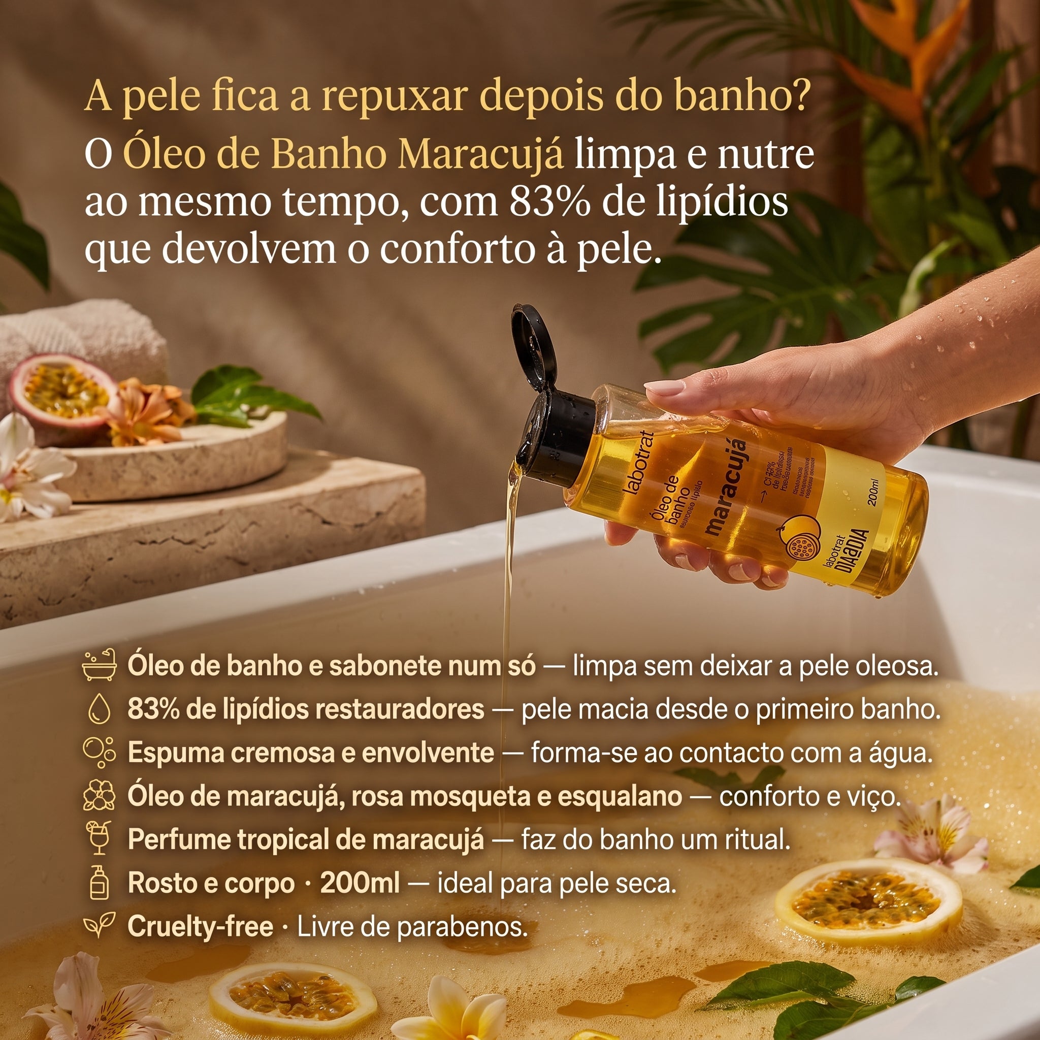 Labotrat Sabonete Óleo de Banho Maracujá 200ml