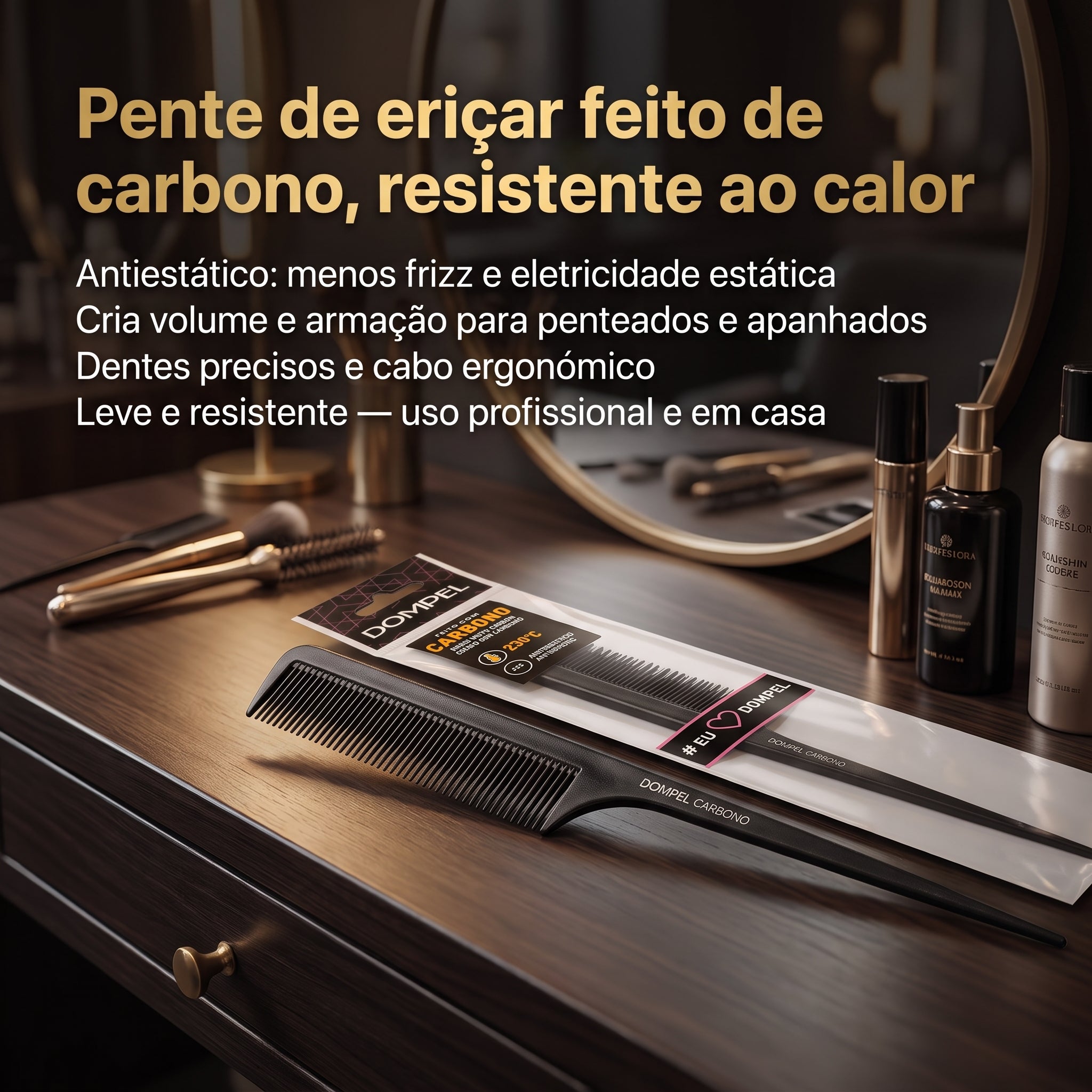 Dompel Pente Profissional Eriçar Carbono