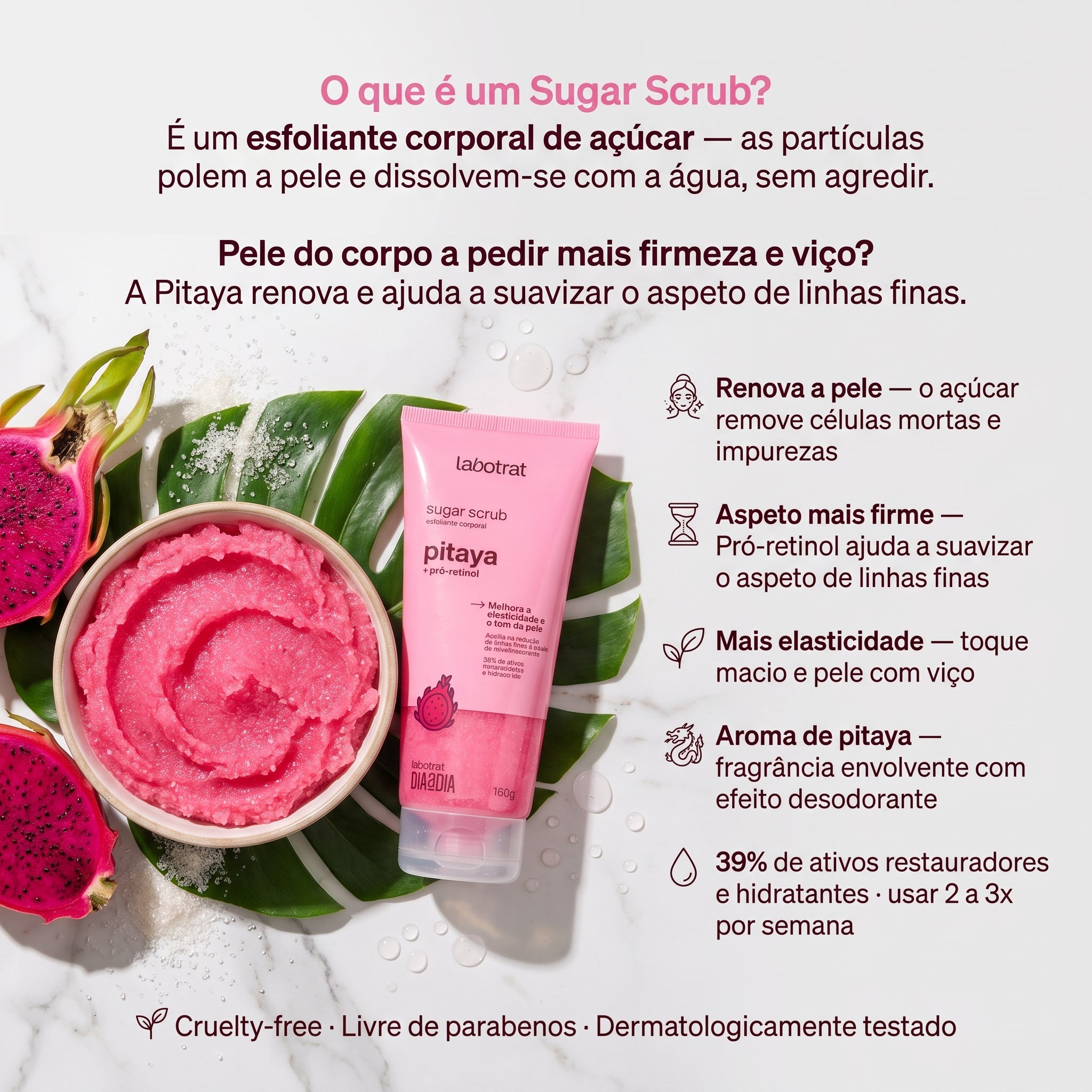 Labotrat Sugar Scrub Pitaya Esfoliante Corporal 180g