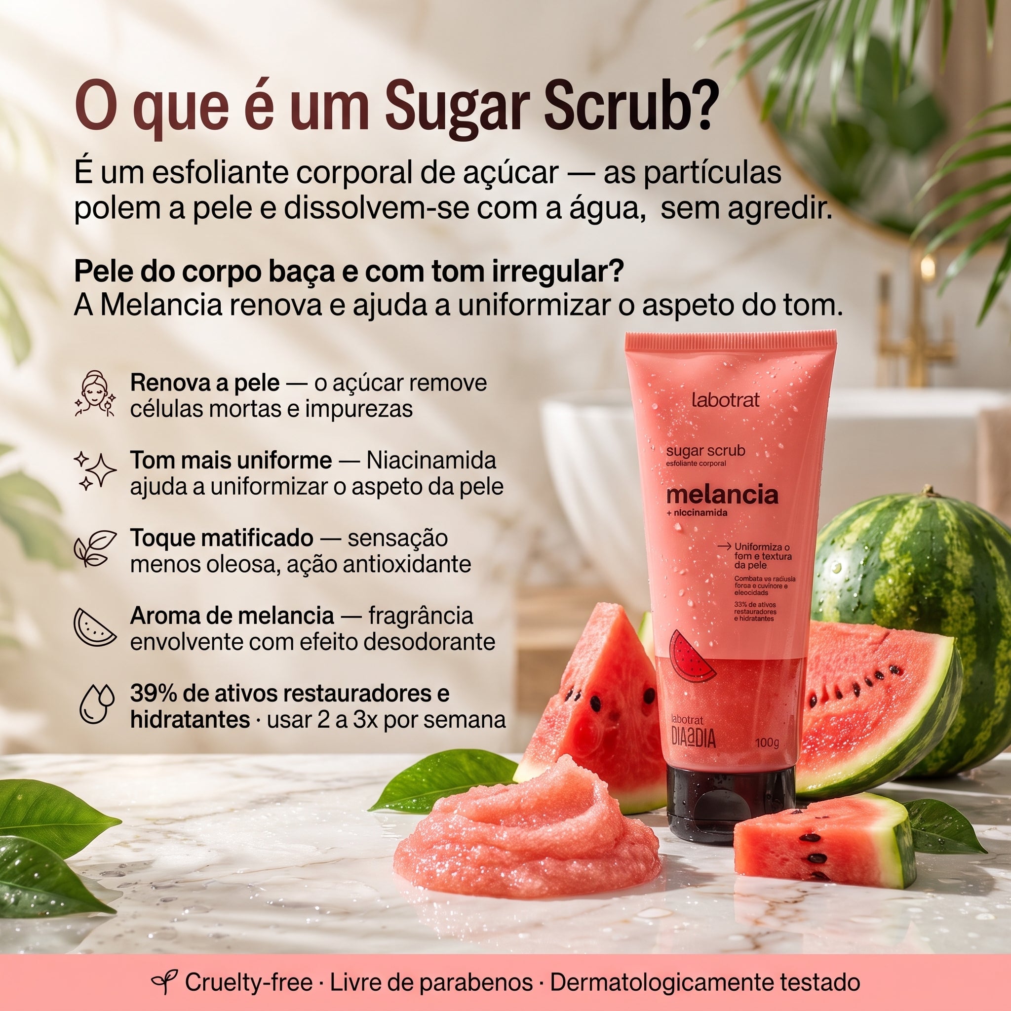 Labotrat Sugar Scrub Melancia Esfoliante Corporal 180g