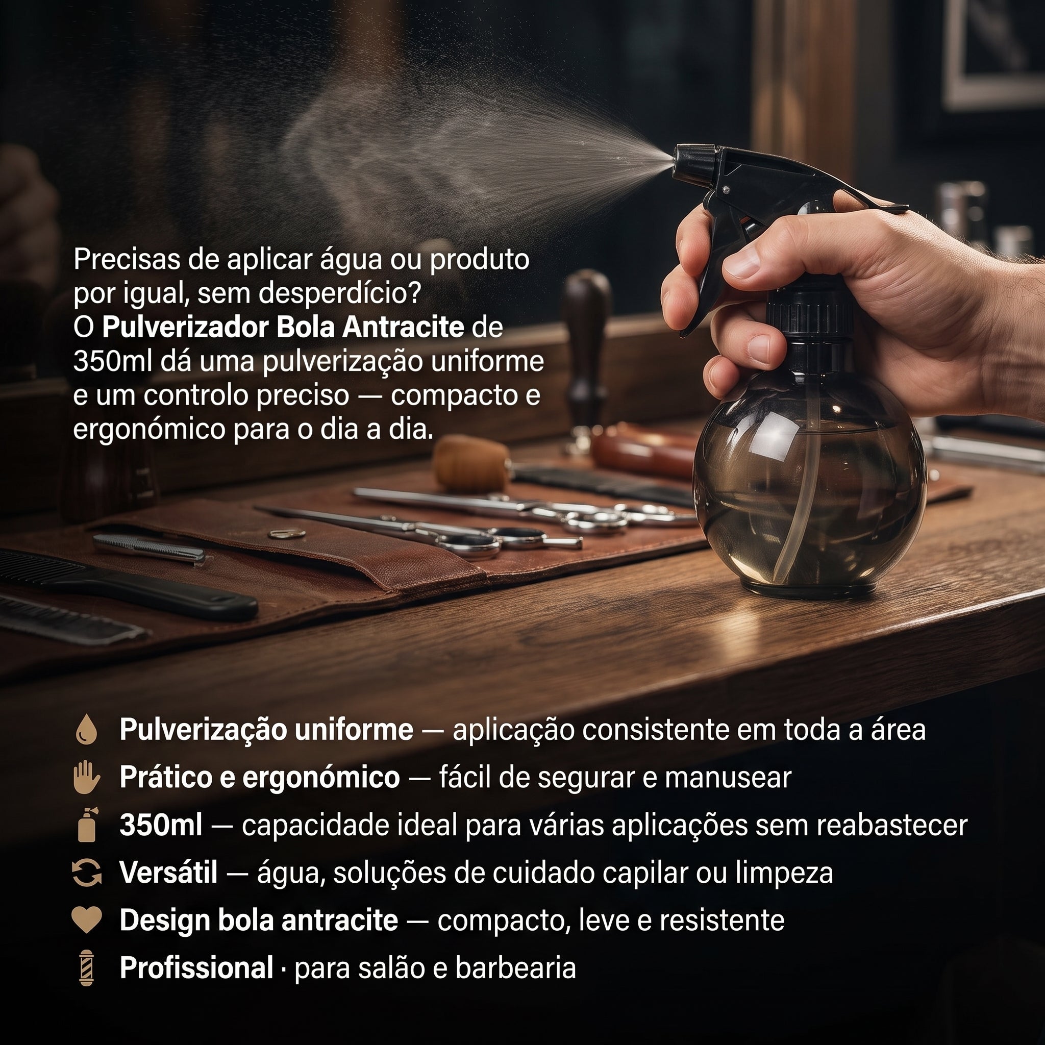 Pulverizador Bola Antracite 350ml