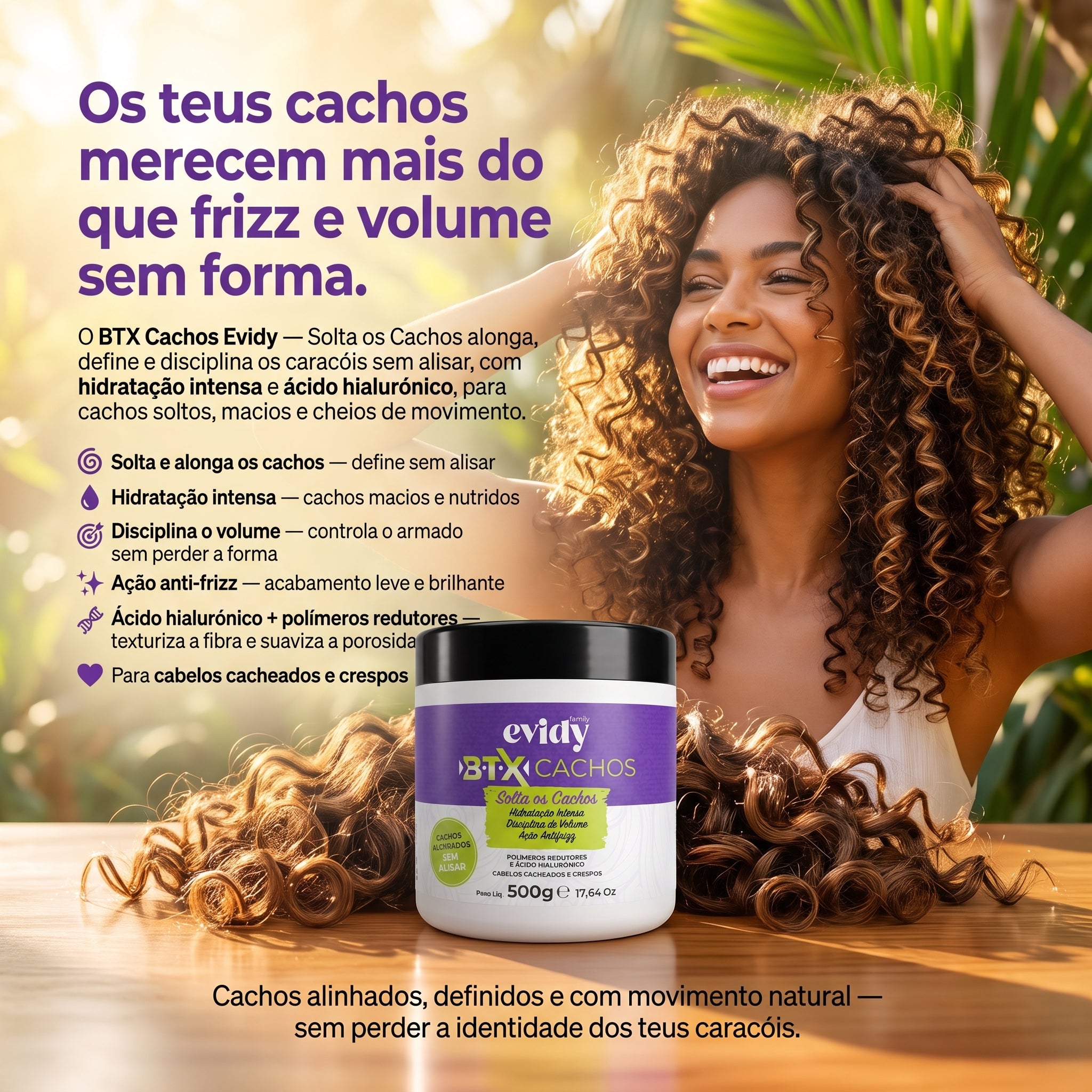 Evidy BTX Cachos Solta os Cachos 500g