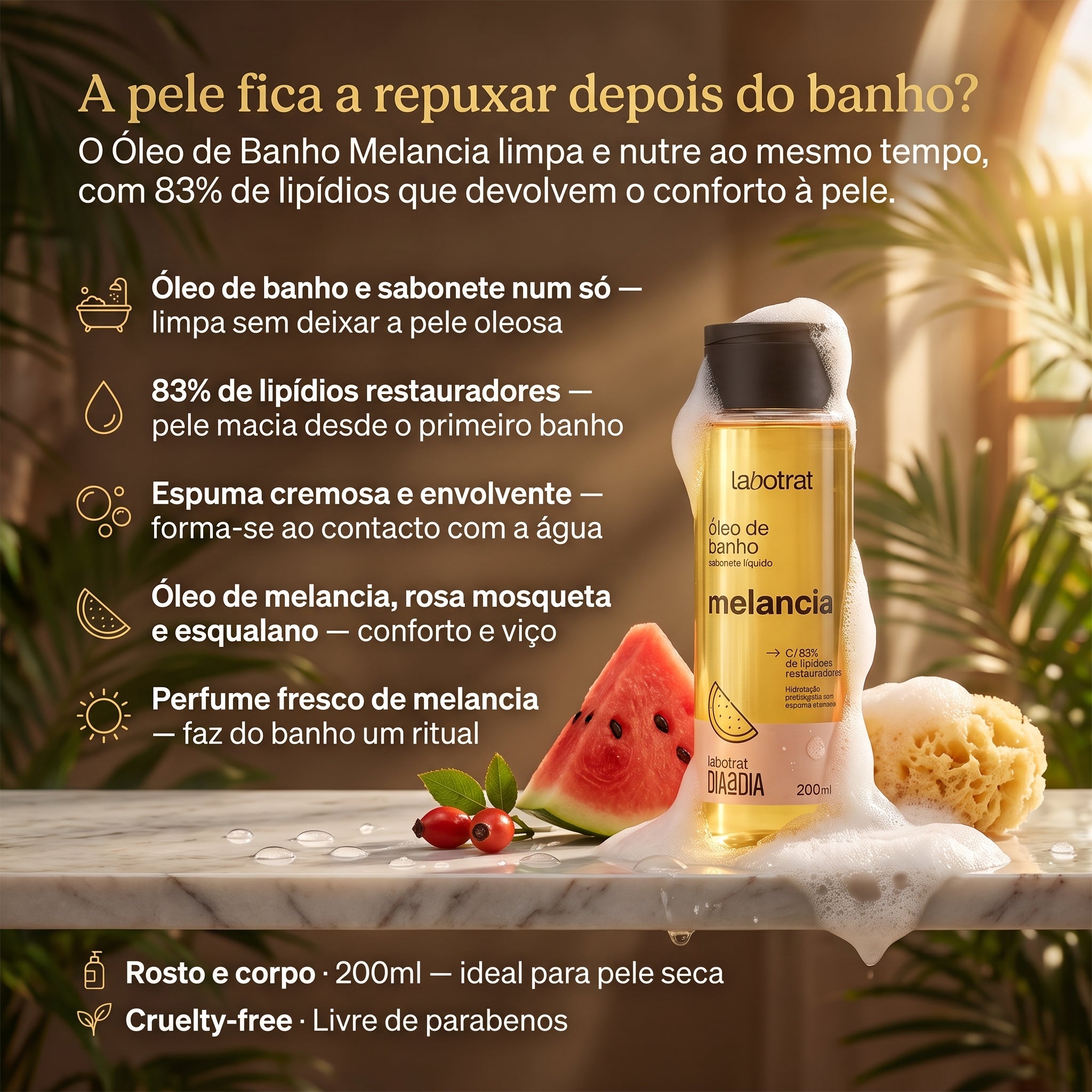 Labotrat Sabonete Óleo de Banho Melancia 200ml