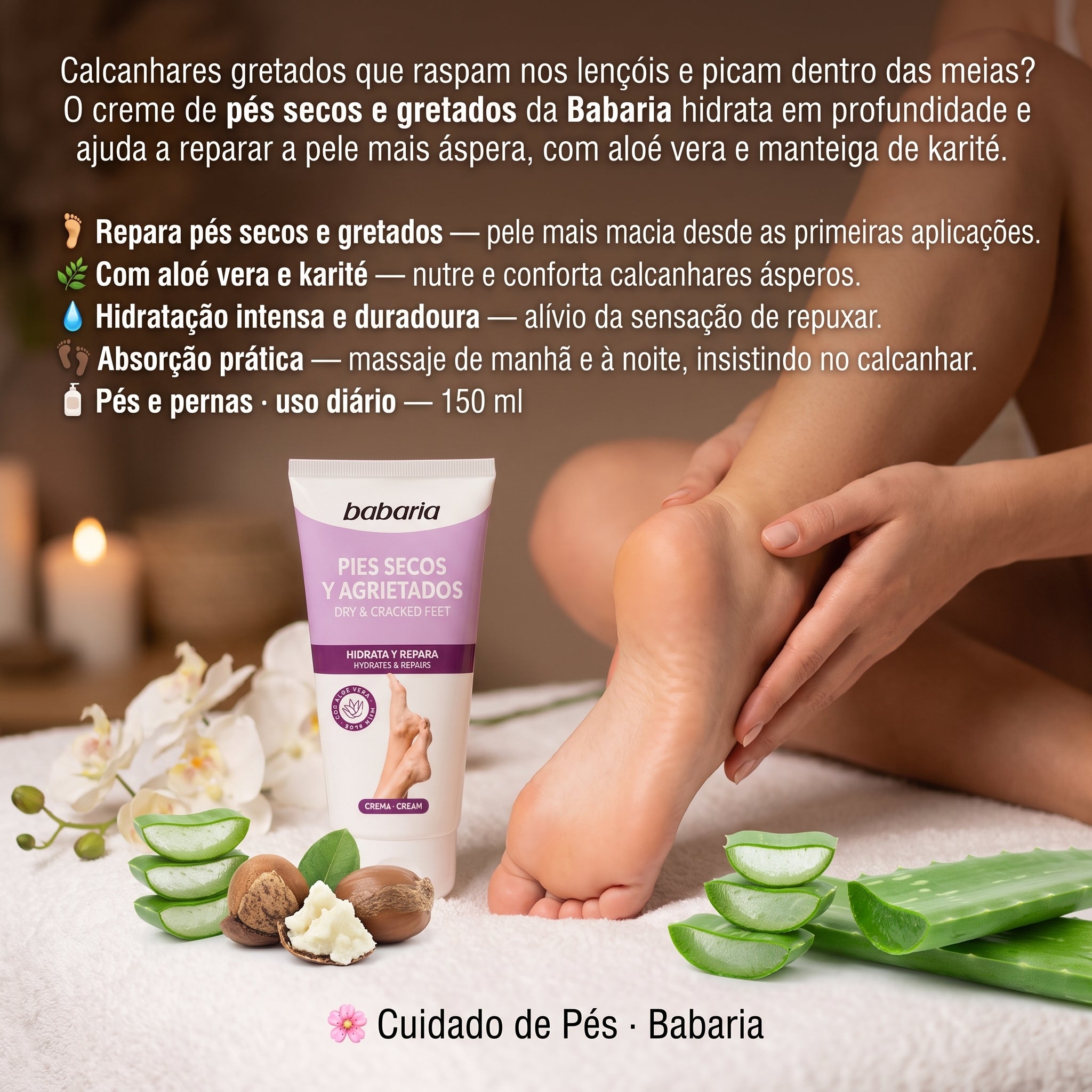 Babaria Creme Pés Secos e Gretados 150ml