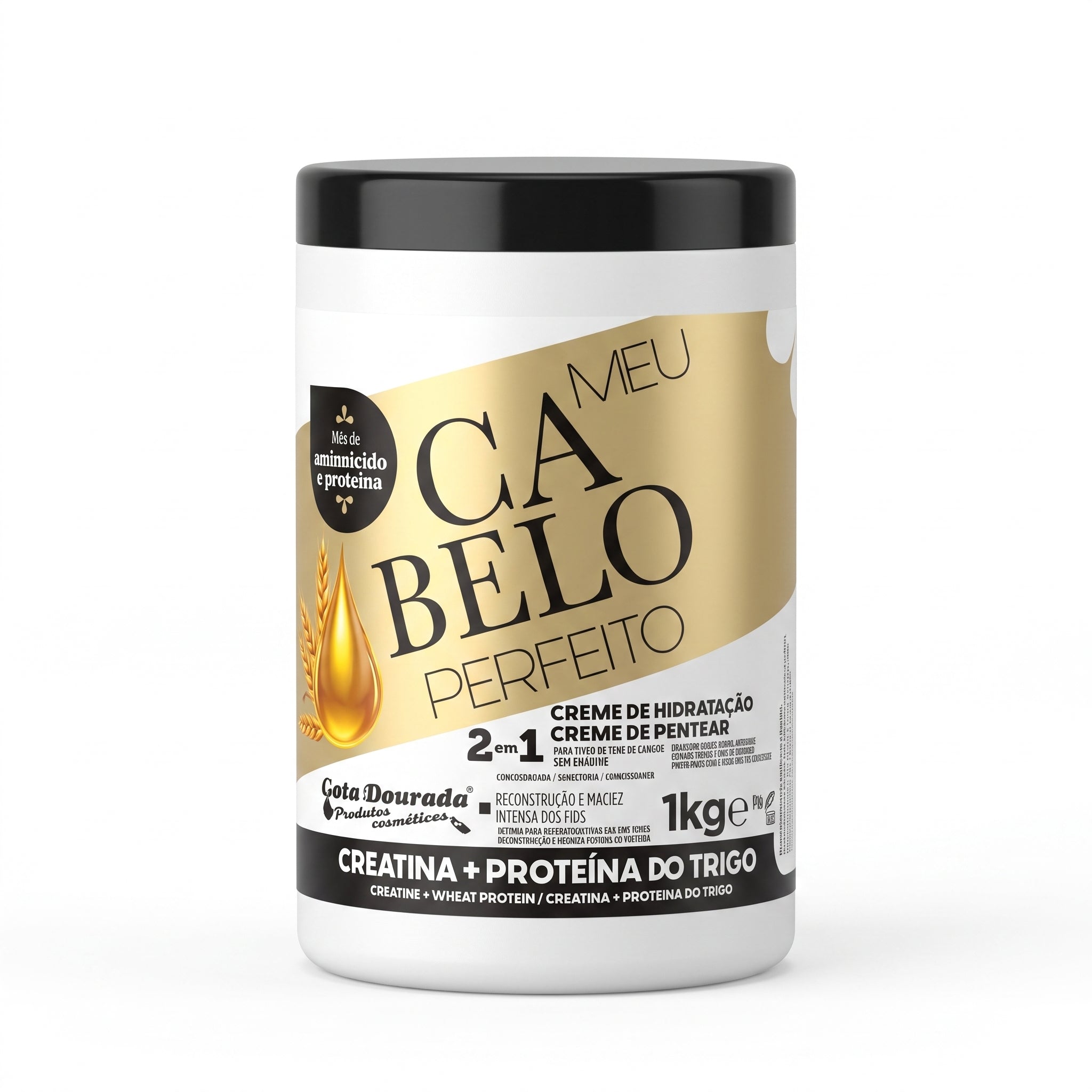 Gota Dourada Meu Cabelo Perfeito 2em1 Creatina e Proteína do Trigo 1kg