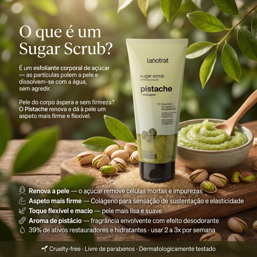 Labotrat Sugar Scrub Pistache Esfoliante Corporal 180g
