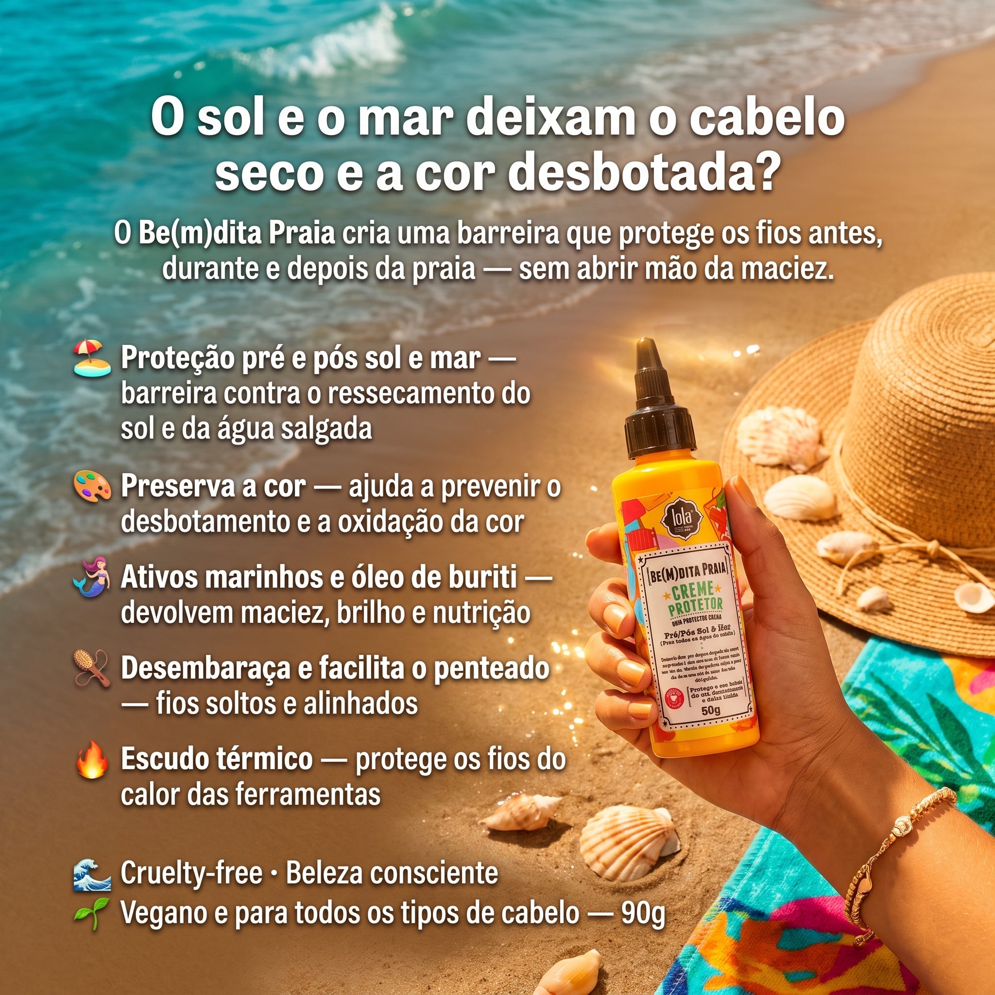 Lola Be(m)dita Praia Creme Protetor Pré e Pós-Sol 90g