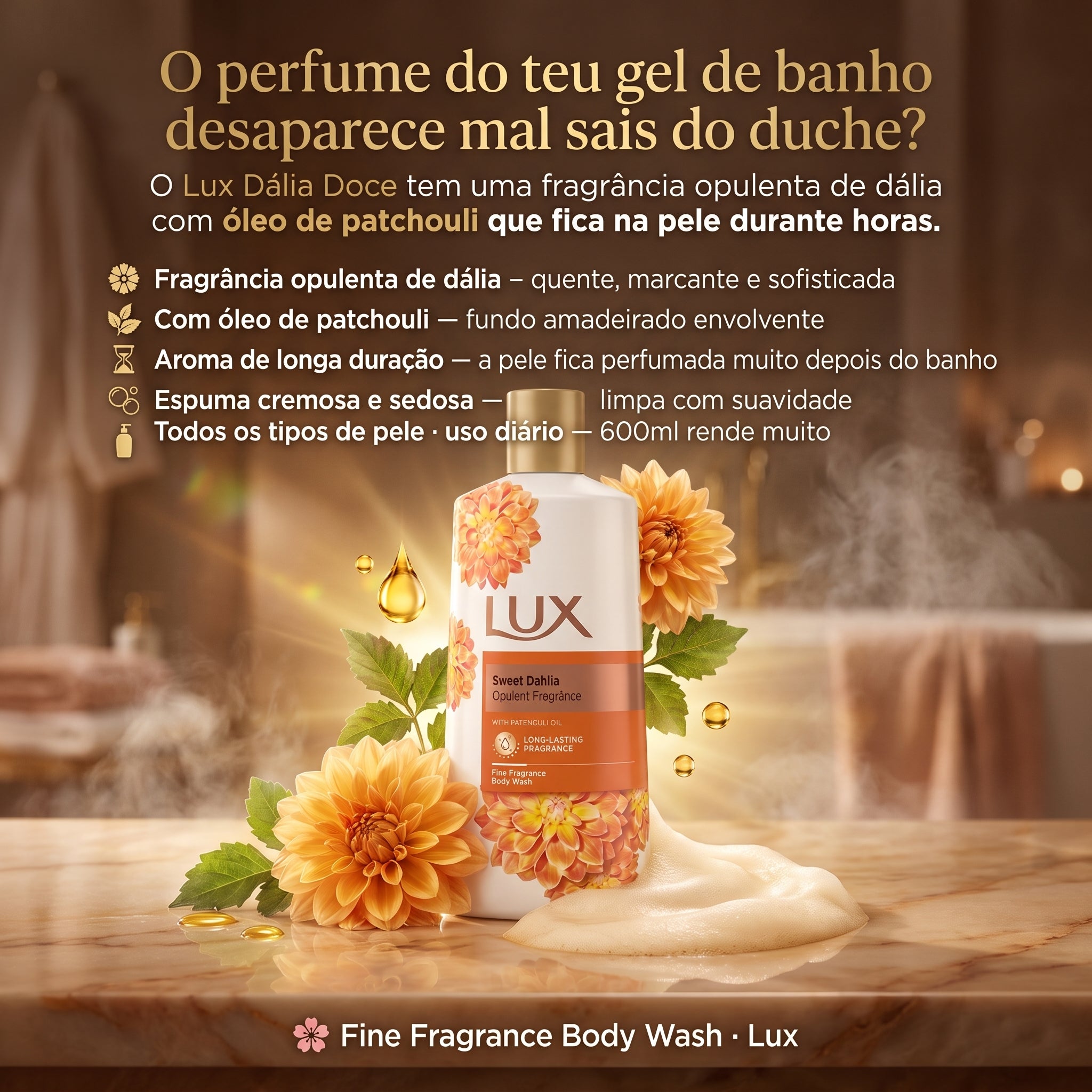 Lux Gel de Banho Dália Doce 600ml