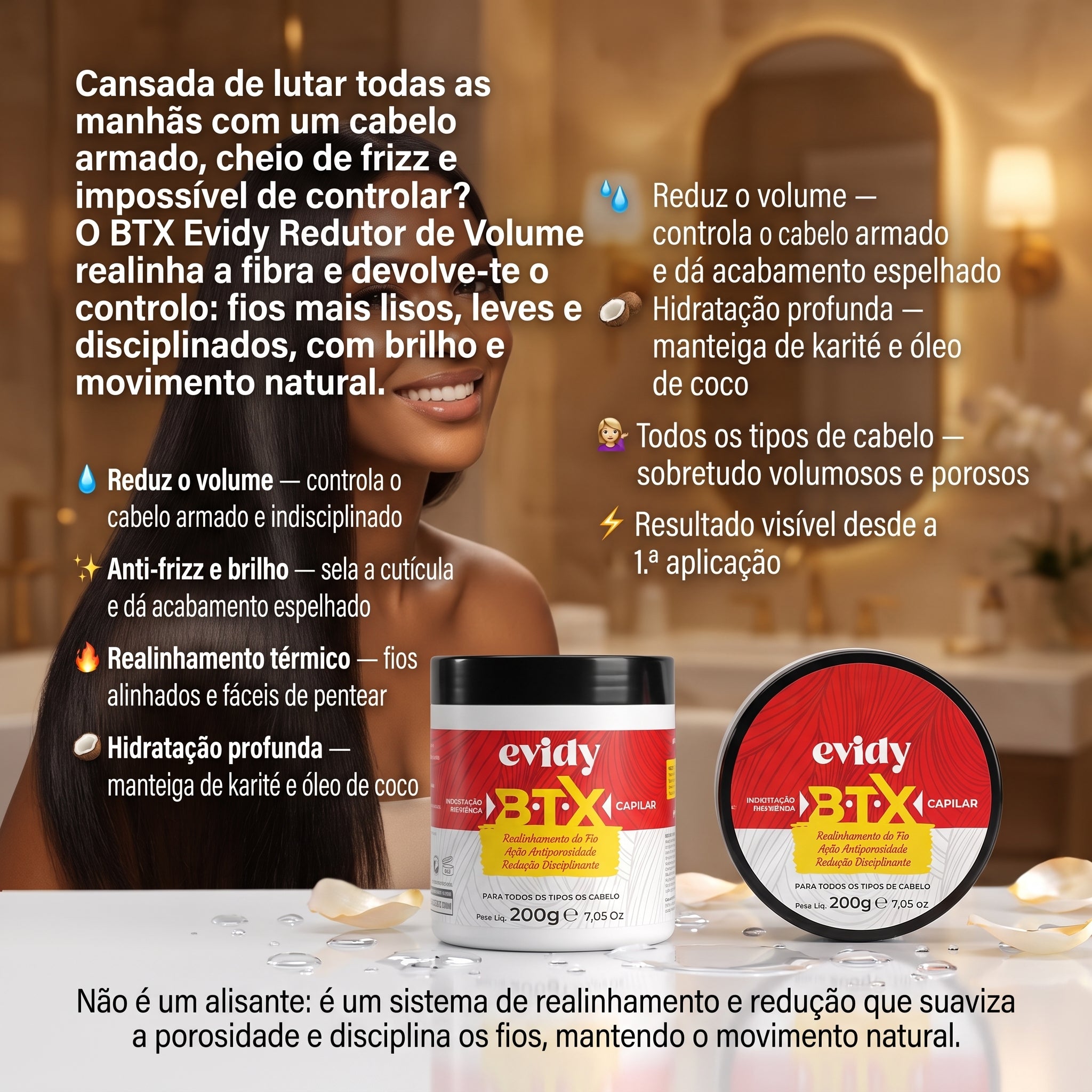 Evidy BTX Redutor de Volume Capilar 200g