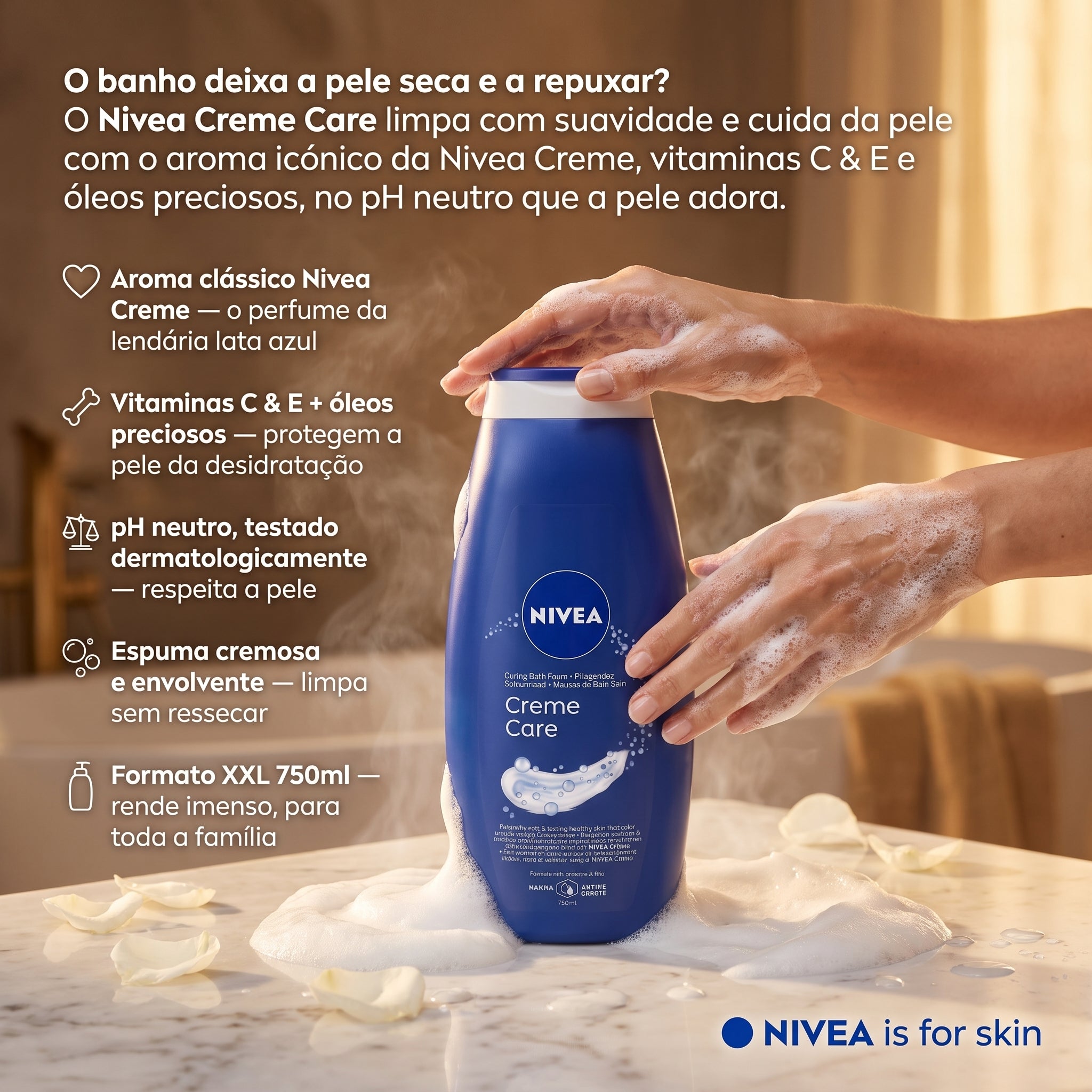 Nivea Gel de Banho Creme Care 750ml