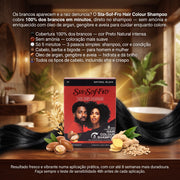 Sta-Sof-Fro Hair Colour Shampoo Preto Natural (01) 10x25ml