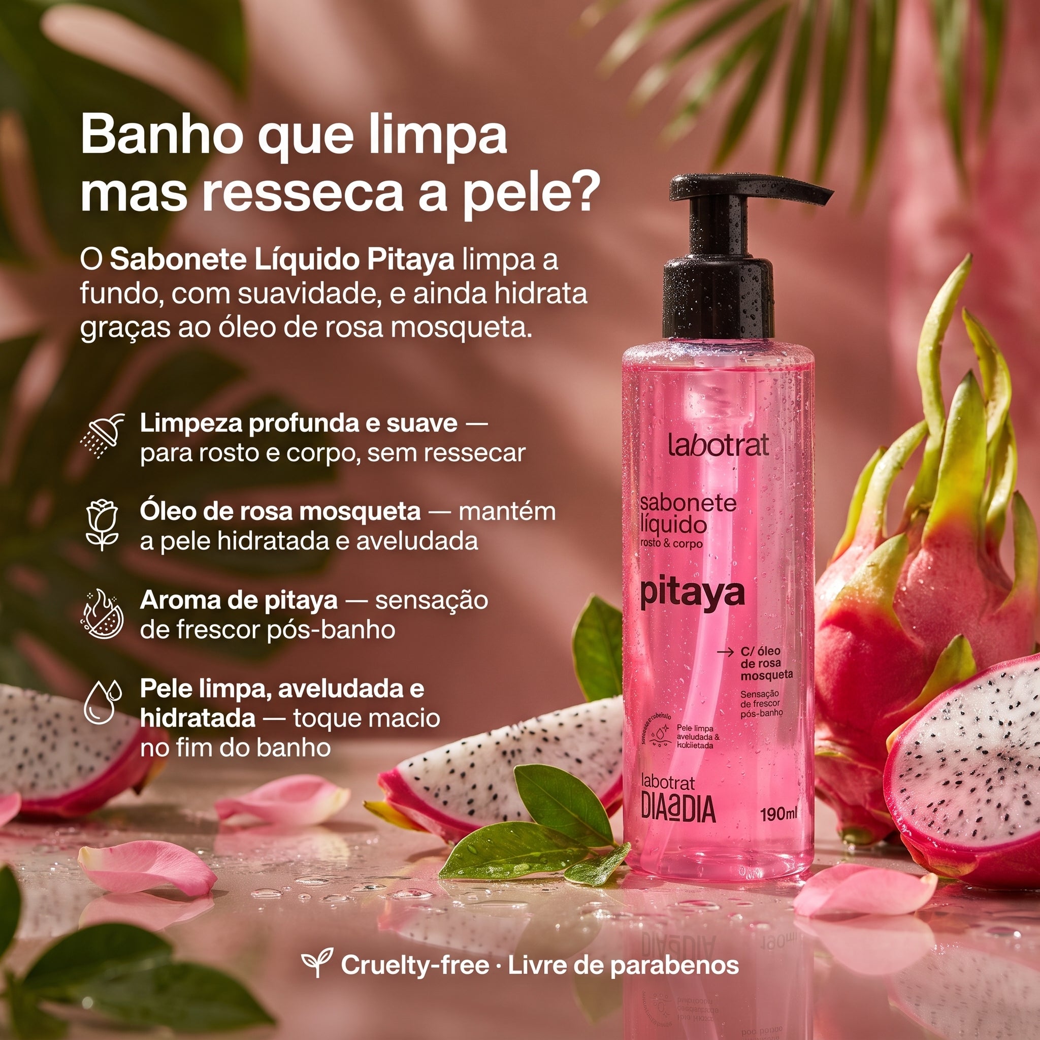 Labotrat Sabonete Líquido Pitaya Rosto e Corpo 190ml