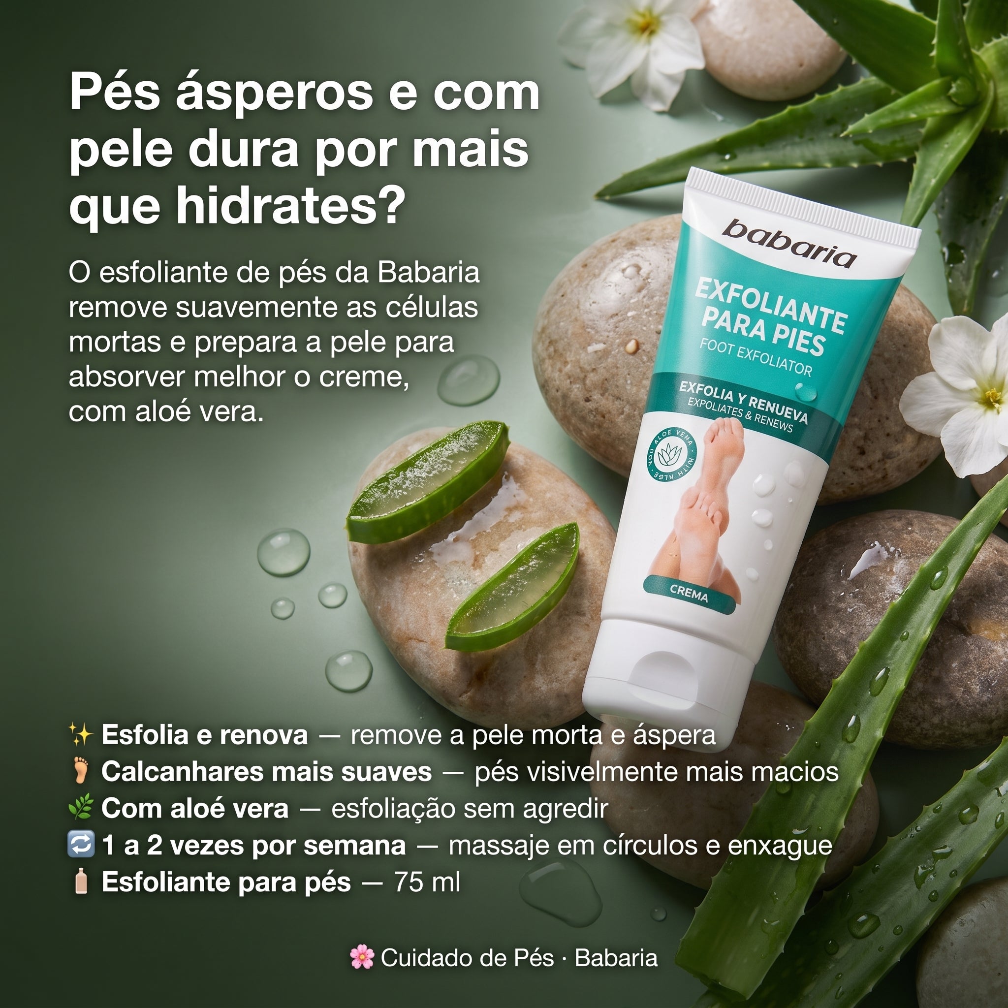 Babaria Esfoliante para Pés 75ml
