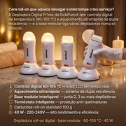 RickiParodi Pr1me — Depiladora Digital Roll-On com Base Modular