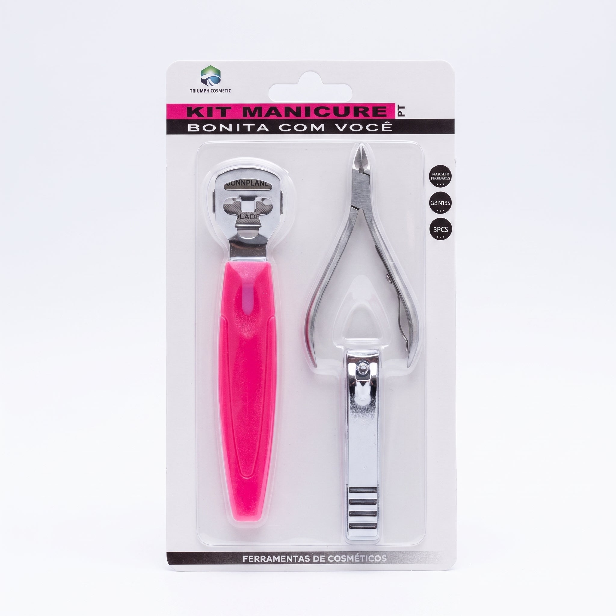 Triunfo Cosmetic Kit de Manicure Bonita com Você 3 Peças
