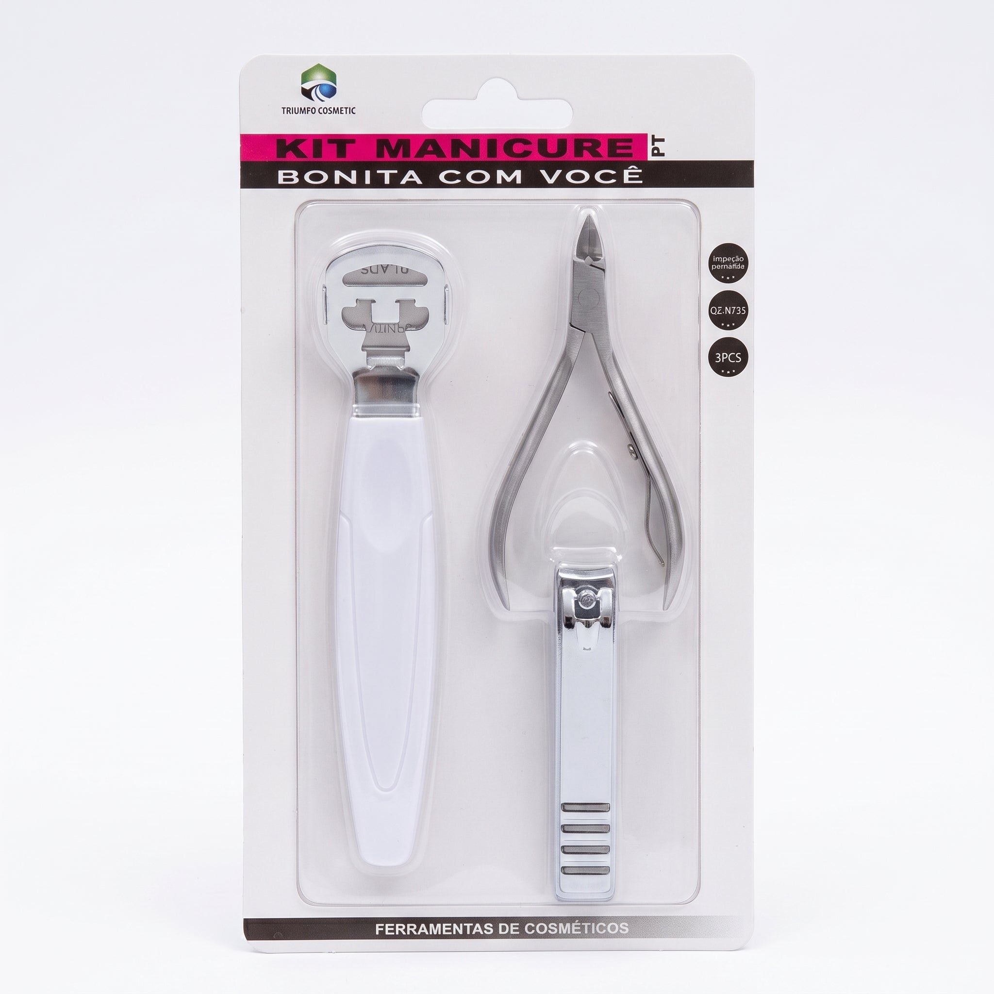 Triunfo Cosmetic Kit de Manicure Bonita com Você 3 Peças