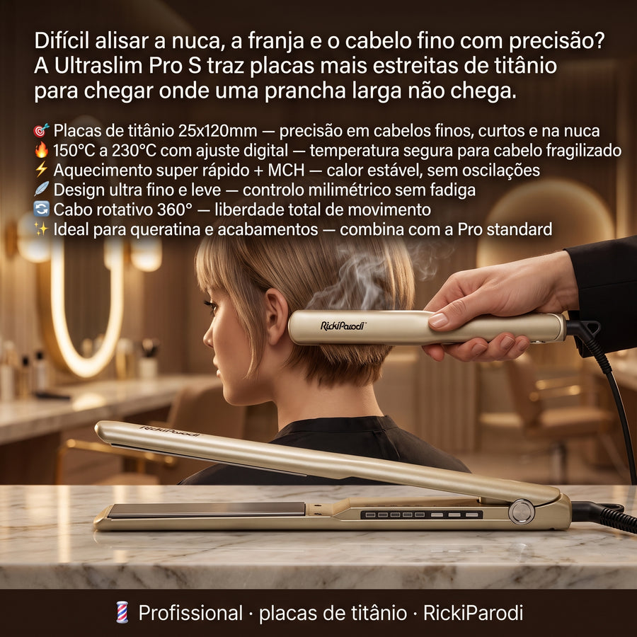 RickiParodi Ultraslim Pro S Prancha de Cabelo 230°C