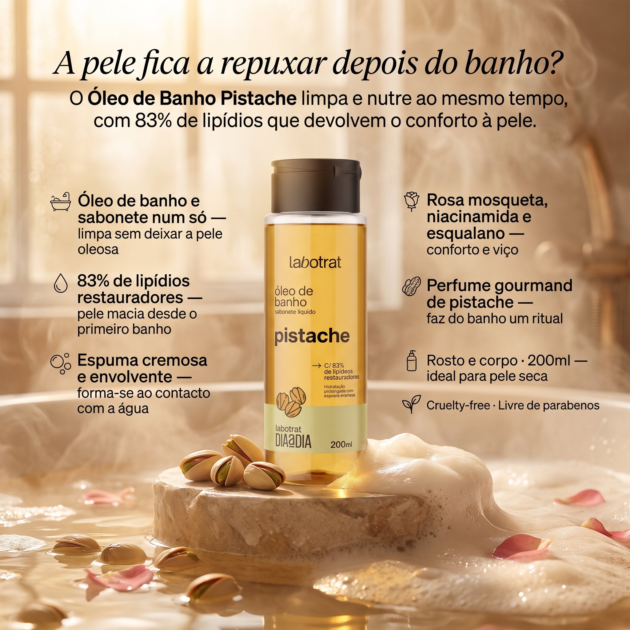 Labotrat Sabonete Óleo de Banho Pistache 200ml