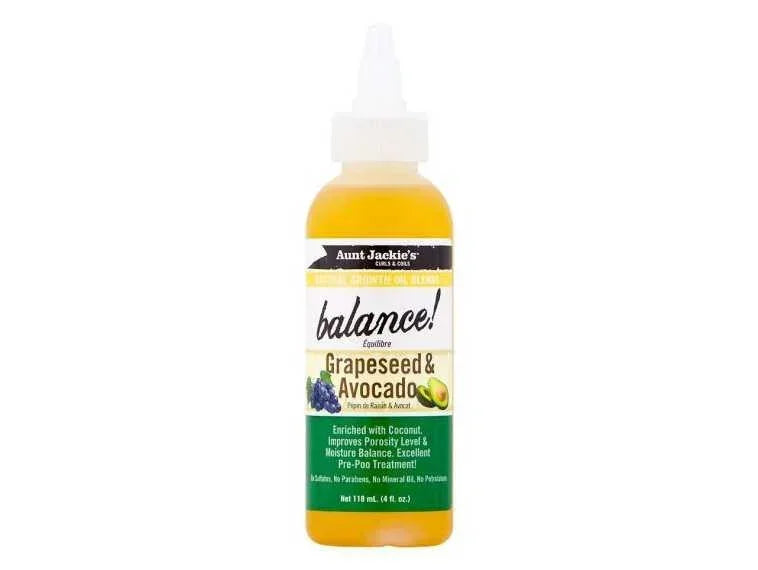 Aunt Jackie's Growth Oil Grapeseed & Avocado 118ml - Ilha dos cosméticos