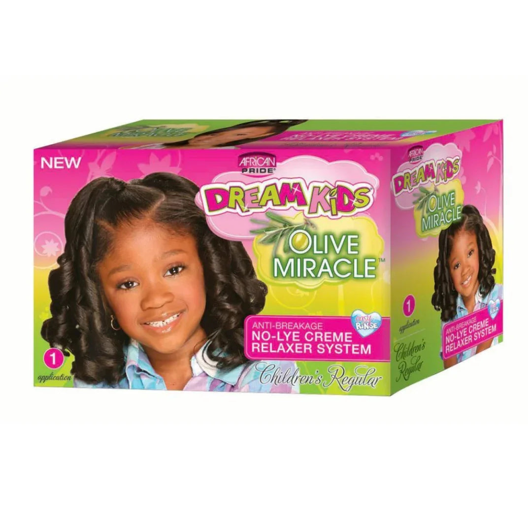 African Pride Dreams Kids Olive Miracle Relaxer Kit Regular - Ilha dos cosméticos