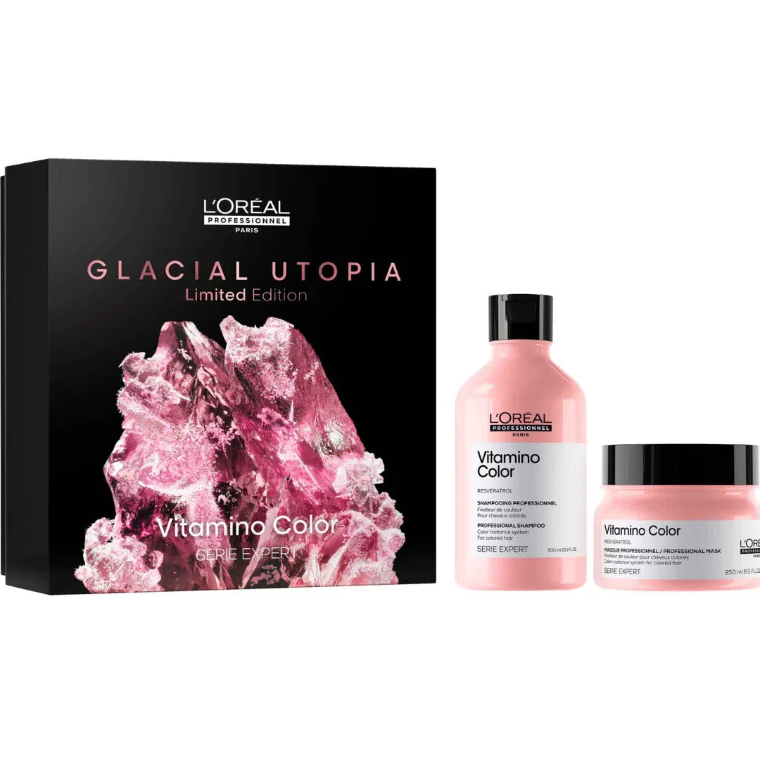 L'Oreal Professionnel Vitamino Color Coffret Glacial Utopía Duo Shampoo + Máscara - Ilha dos cosméticos