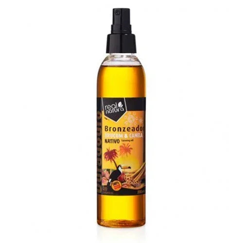 Real Natura Óleo Bronzeador Urucum + Canela 200ml - Ilha dos cosméticos