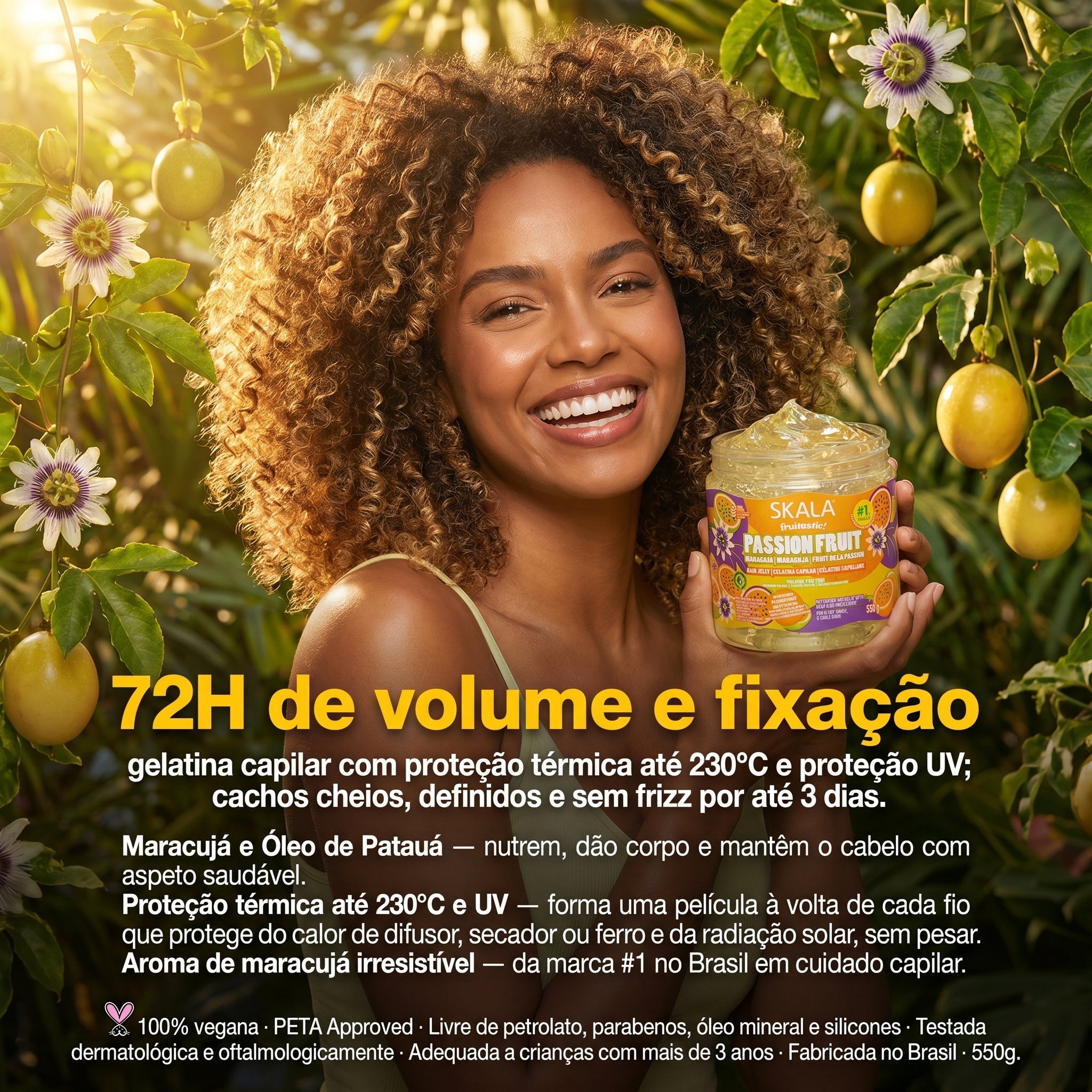 Skala Fruitastic Maracujá Gelatina Capilar 550g
