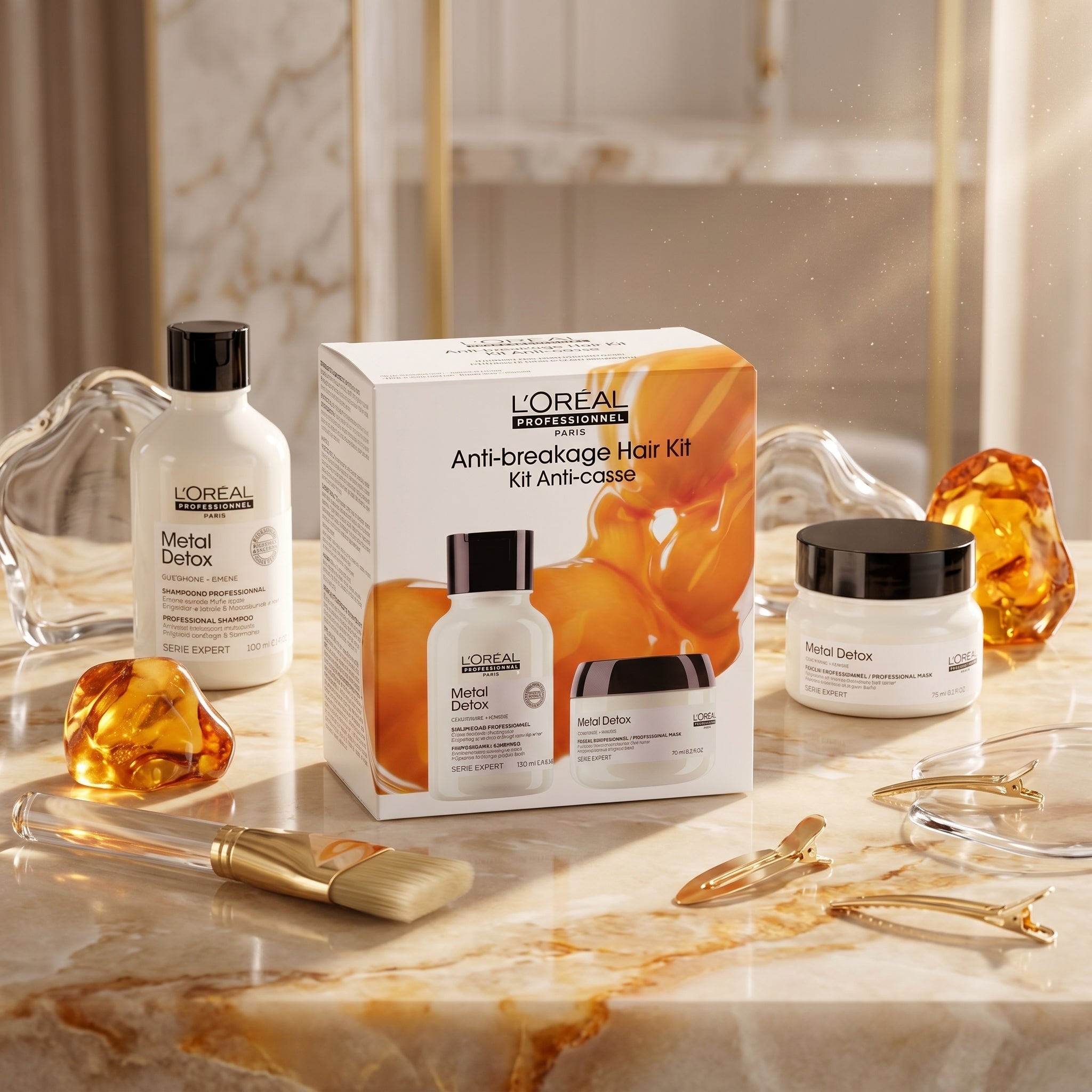 L'Oréal Professionnel Metal Detox Pack Anti-Quebra — Shampoo 100ml + Máscara 75ml