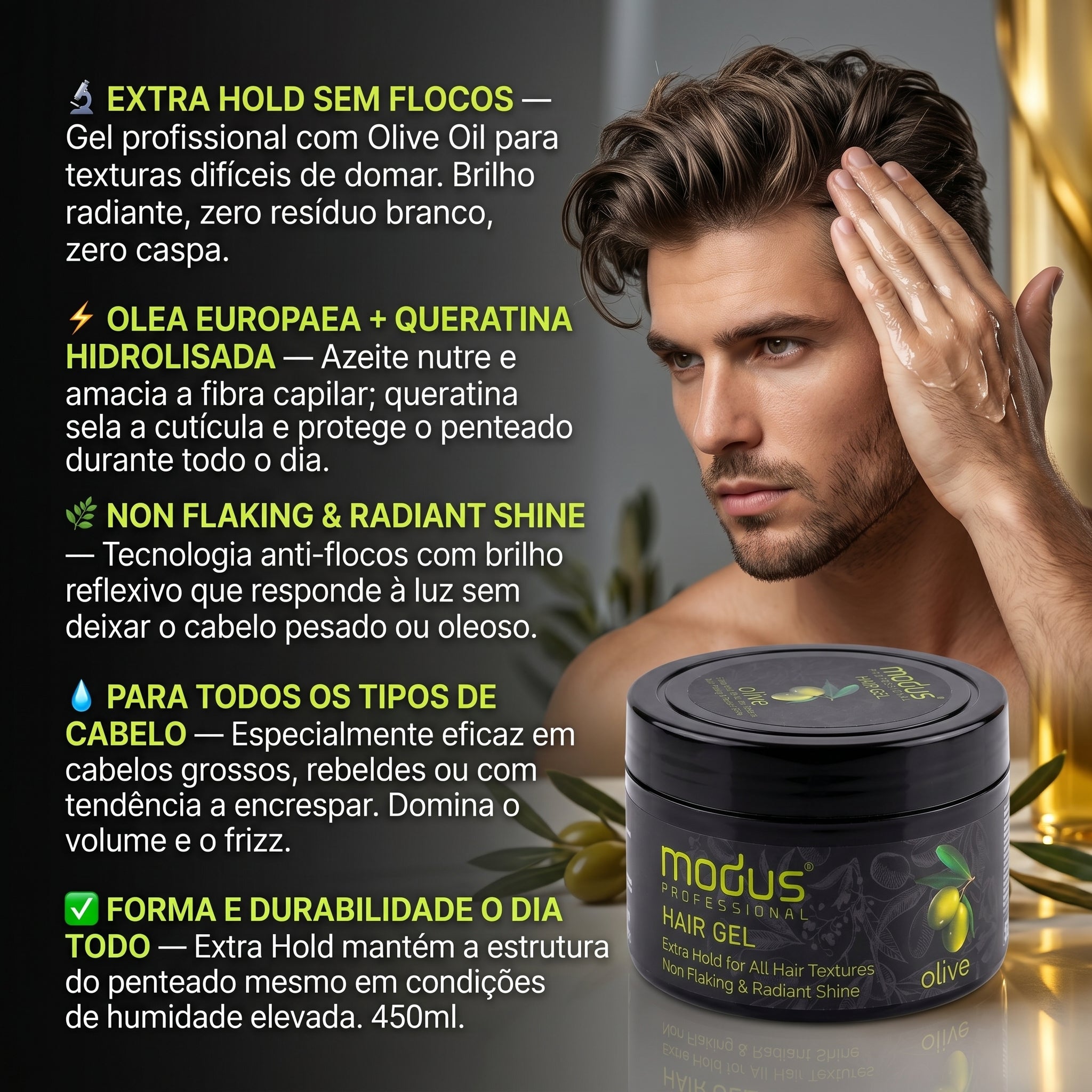 Modus Professional Hair Gel Olive 450ml