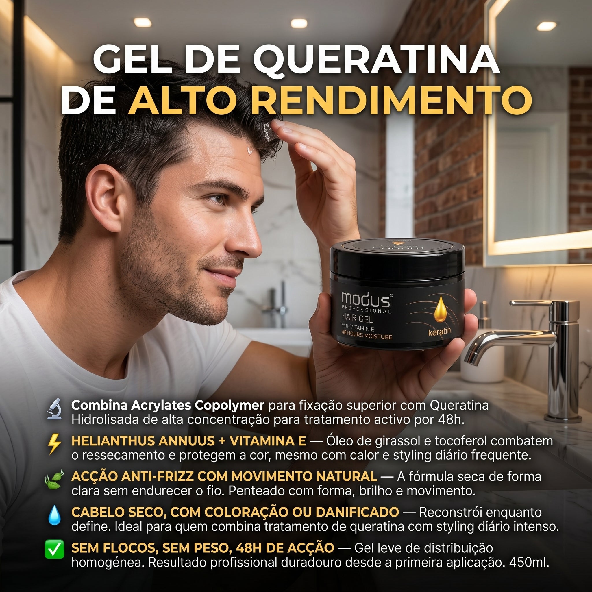 Modus Professional Hair Gel Keratin 450ml