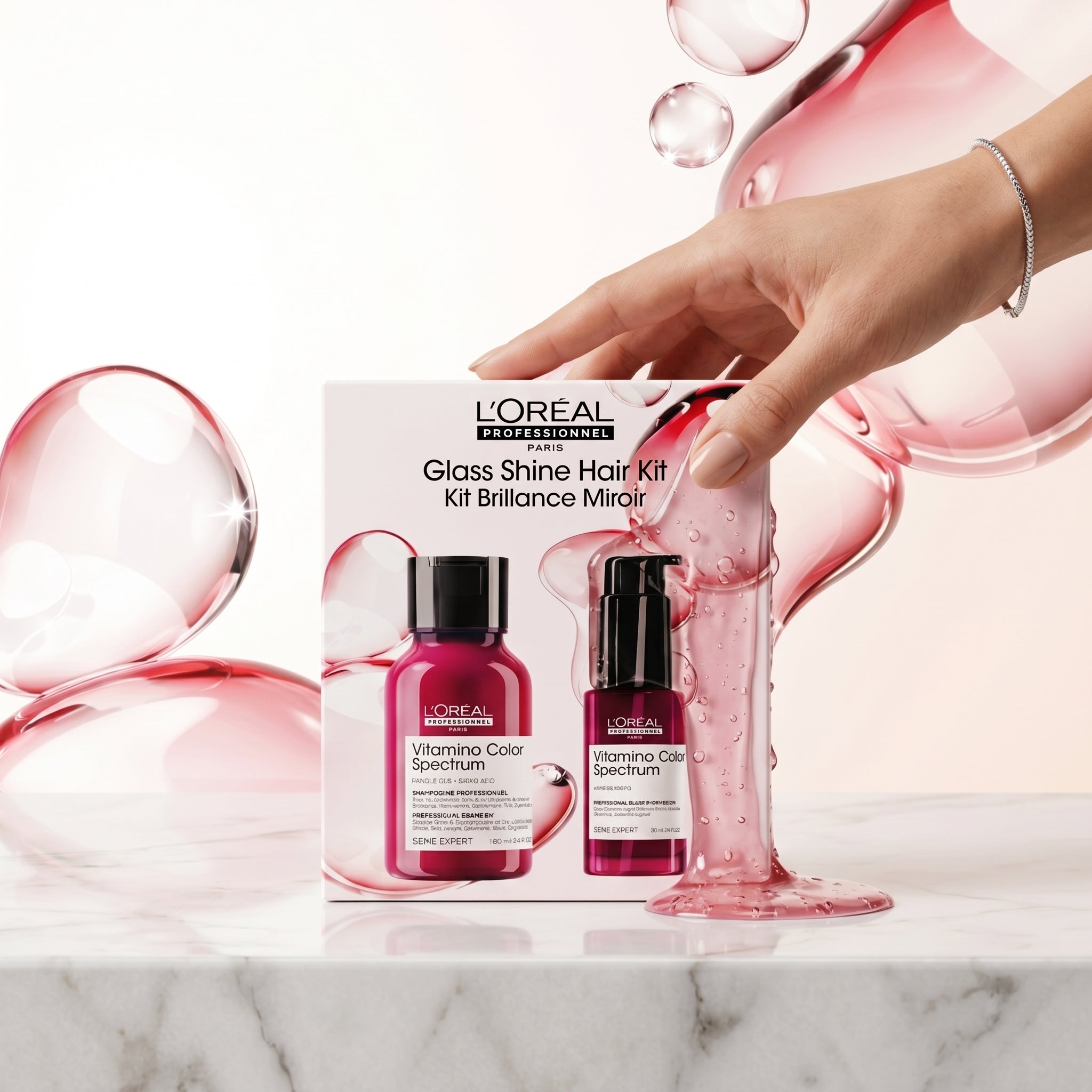 L'Oréal Professionnel Vitamino Color Spectrum Pack Glass Shine — Shampoo 100ml + Sérum 30ml