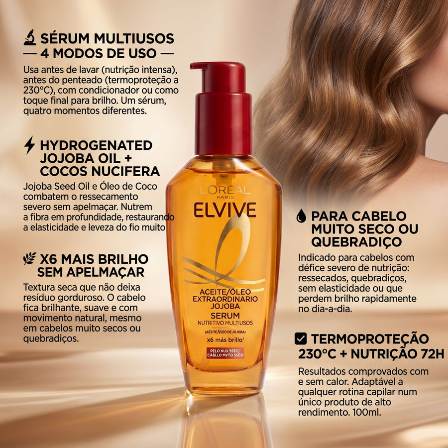 L'Oréal Paris Elvive Óleo Extraordinário Jojoba Serum 100ml