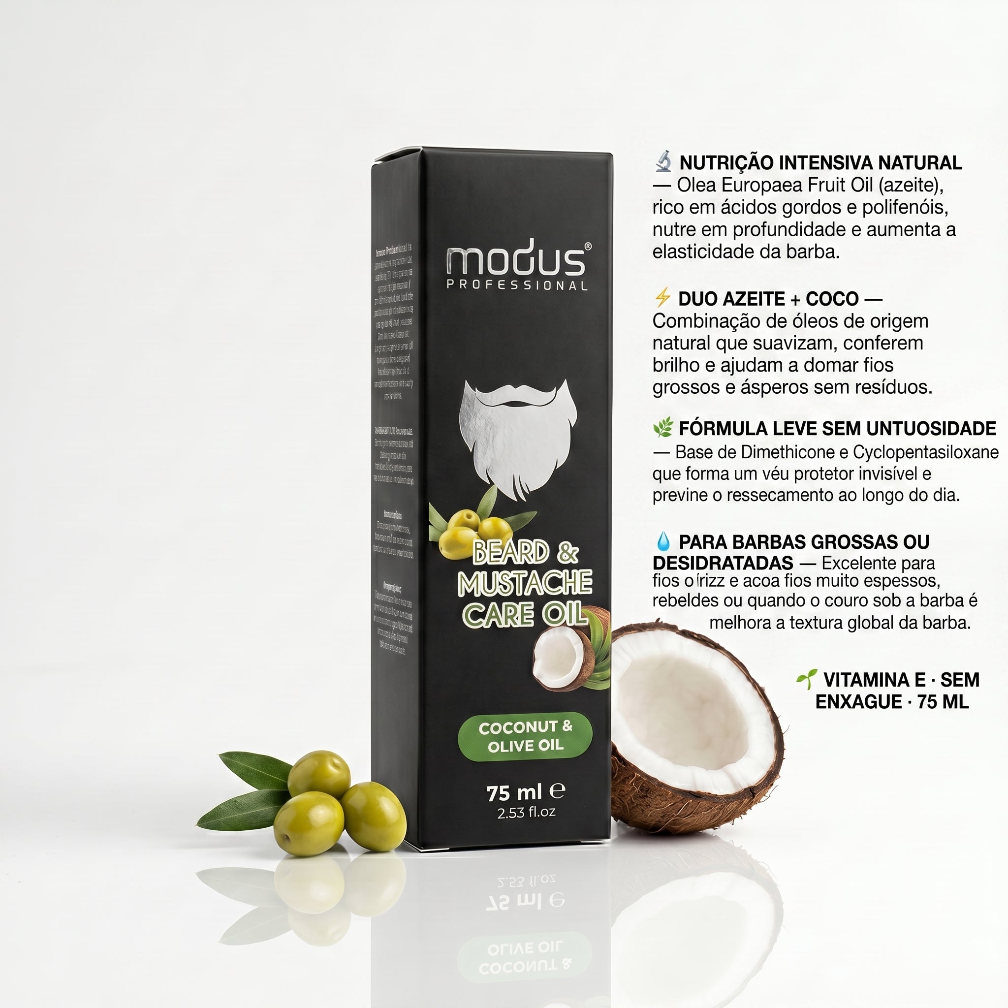 Modus Óleo Barba e Bigode Coconut & Olive Oil 75ml