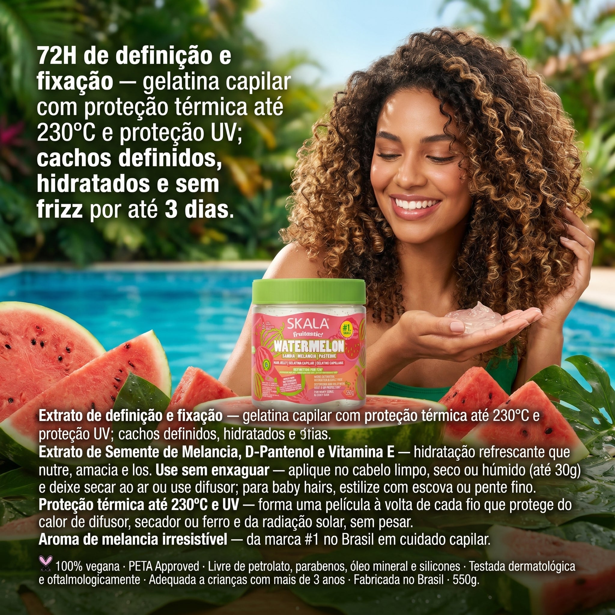 Skala Fruitastic Melancia Gelatina Capilar 550g